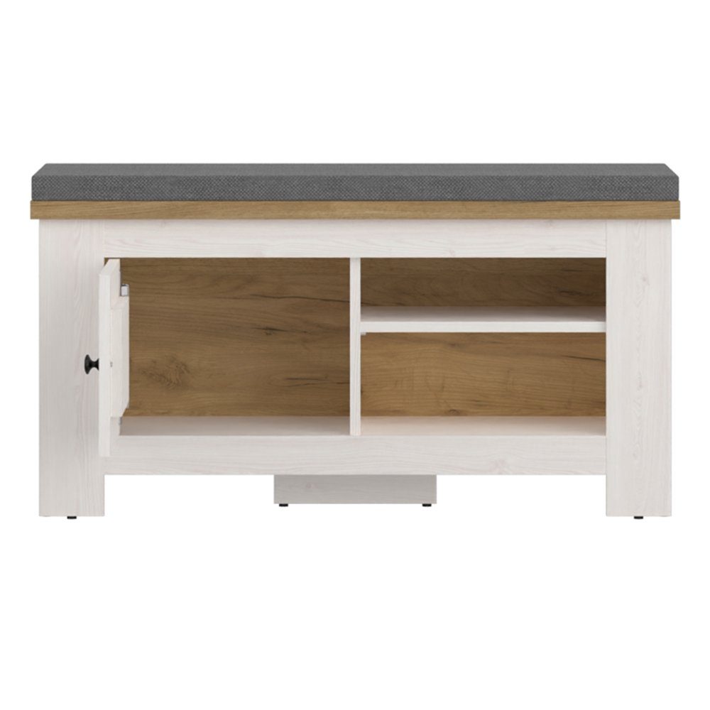 Lomadox Garderoben-Set COSLADA-129, (Spar-Set, 2-St), Sibiu Larche Nb. weiß, Eiche Nb., Landhausstil, 2-teilig