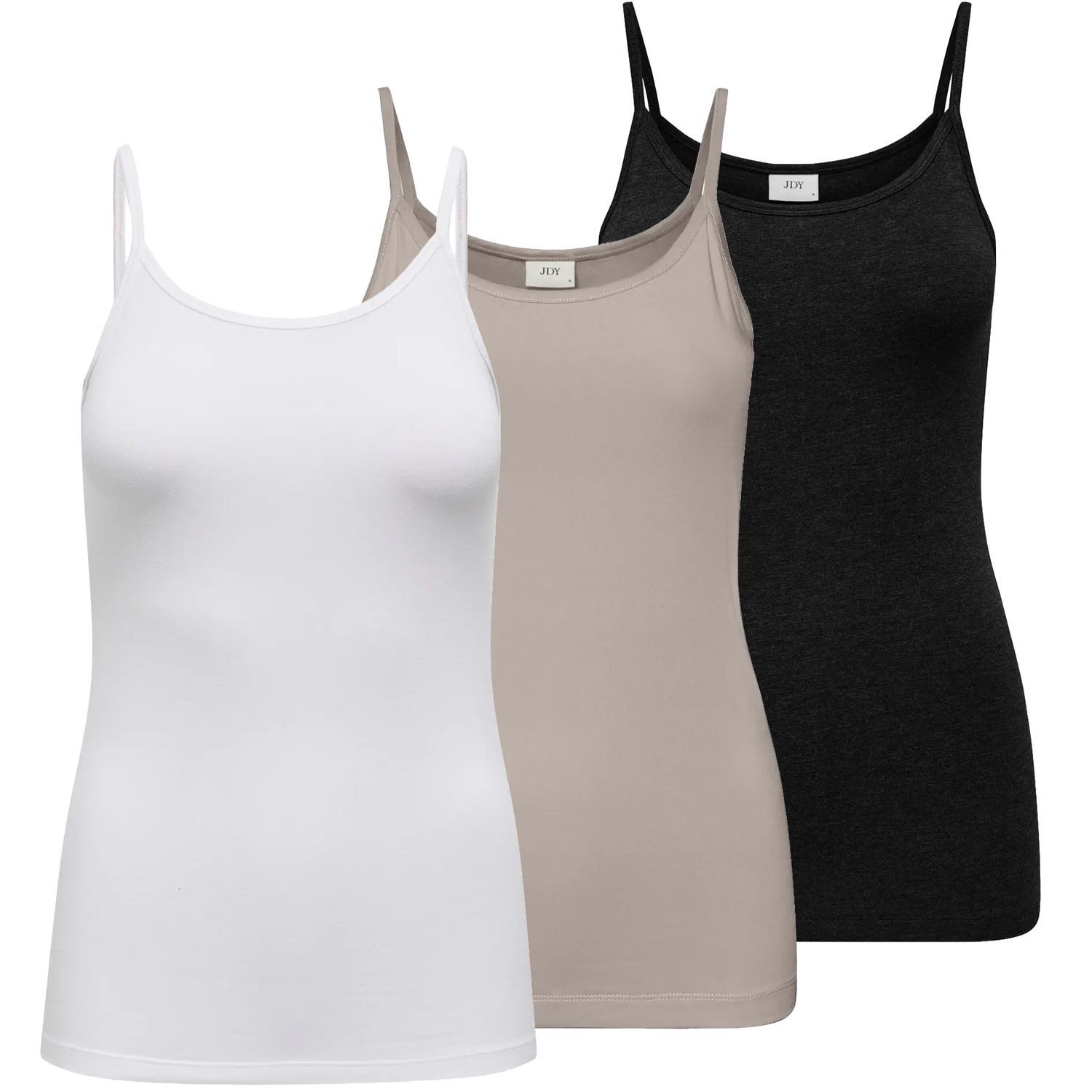 JDY T-Shirt MILA (Set) Basic Top aus sehr weichem Material im 3er SPARPACK