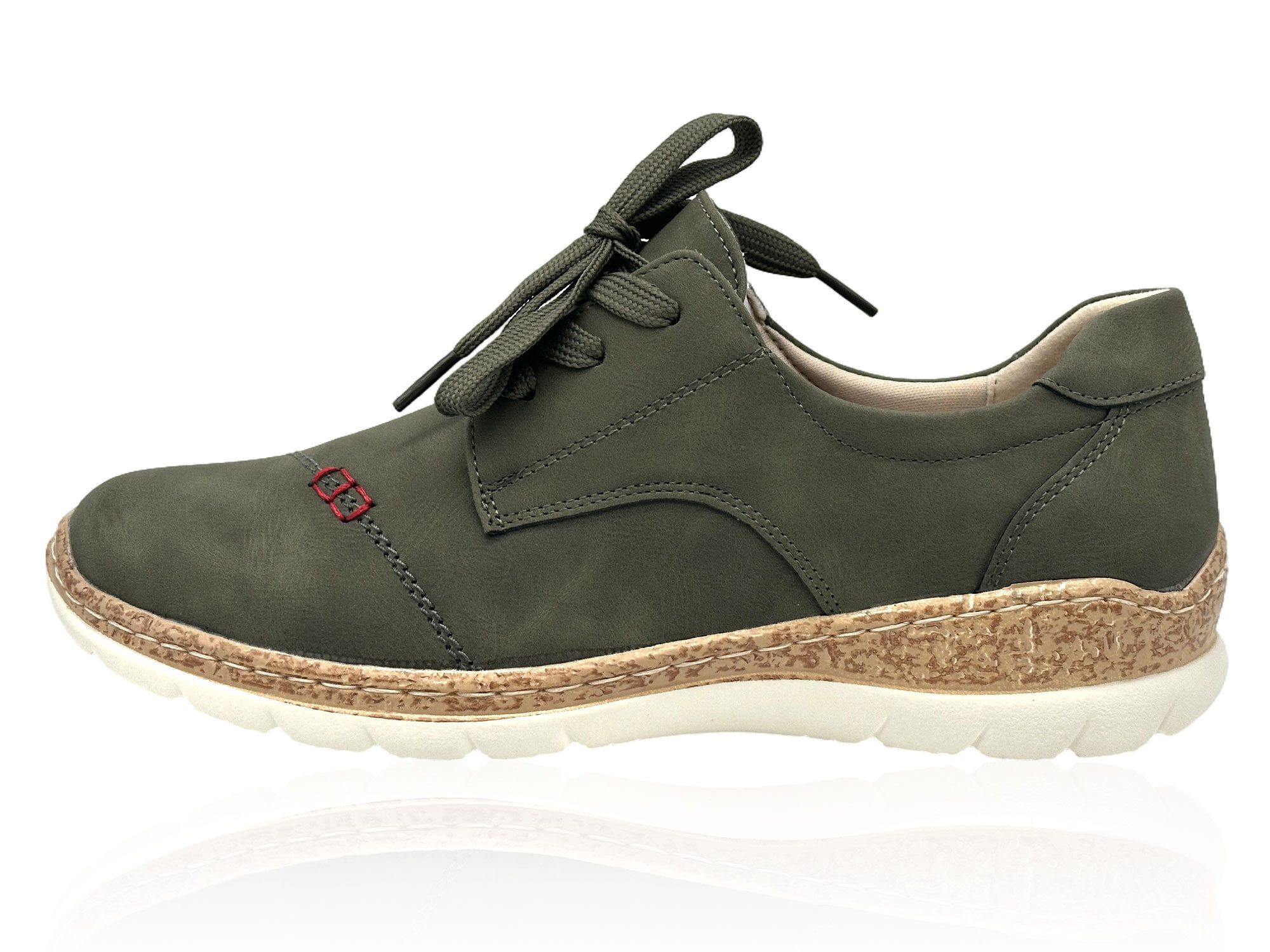 Nowaland Damen Komfort-Halbschuh Schnürschuh Leichtes Design mit strukturierter Komfortsohle für angenehmes Gehen