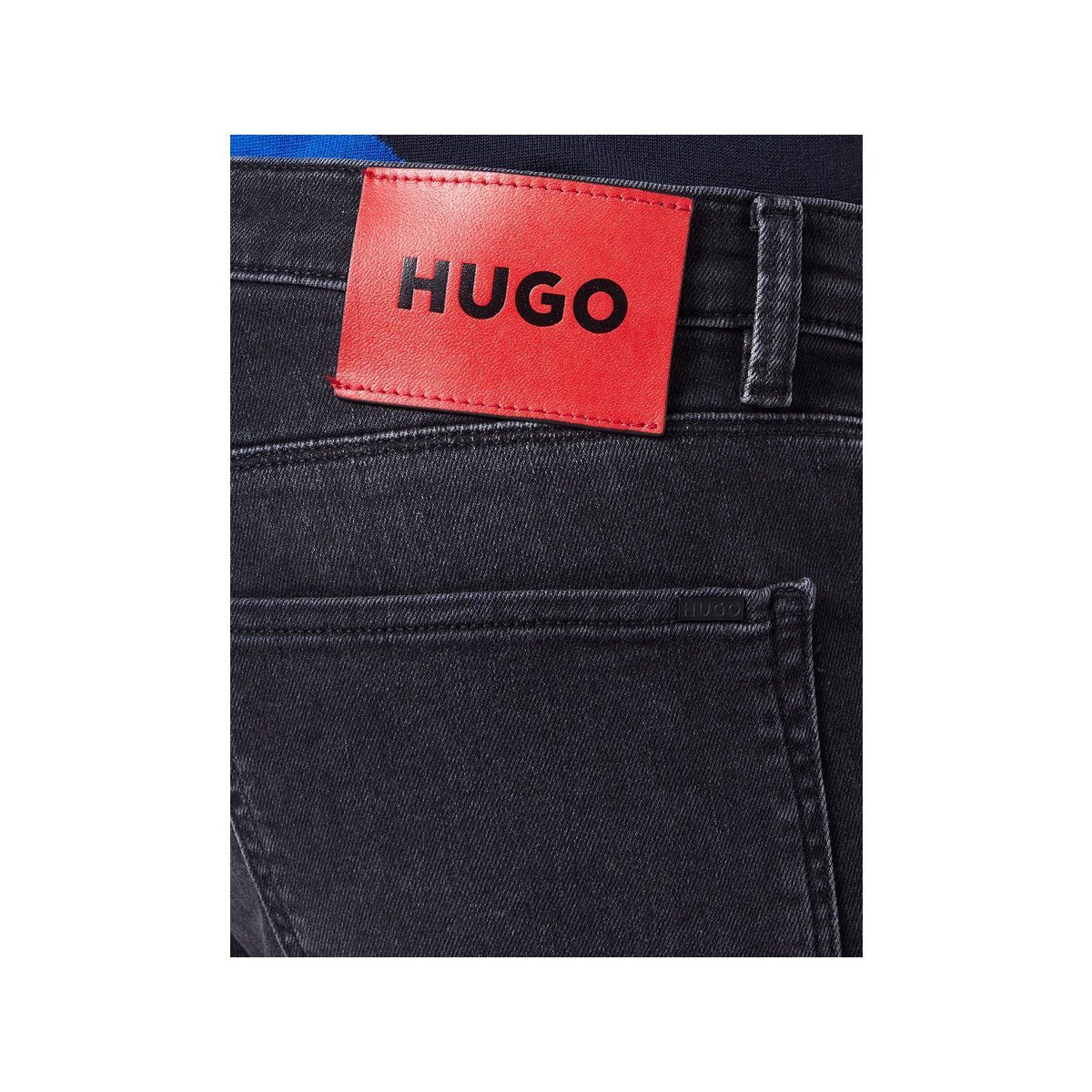 HUGO (1-tlg) regular schwarz Shorts