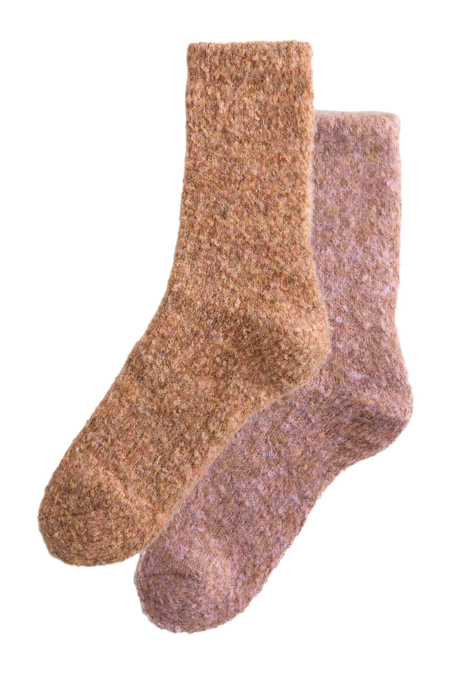 Next Kuschelsocken 2er-Pack gemütliche Boucle-Socken (1-Paar)