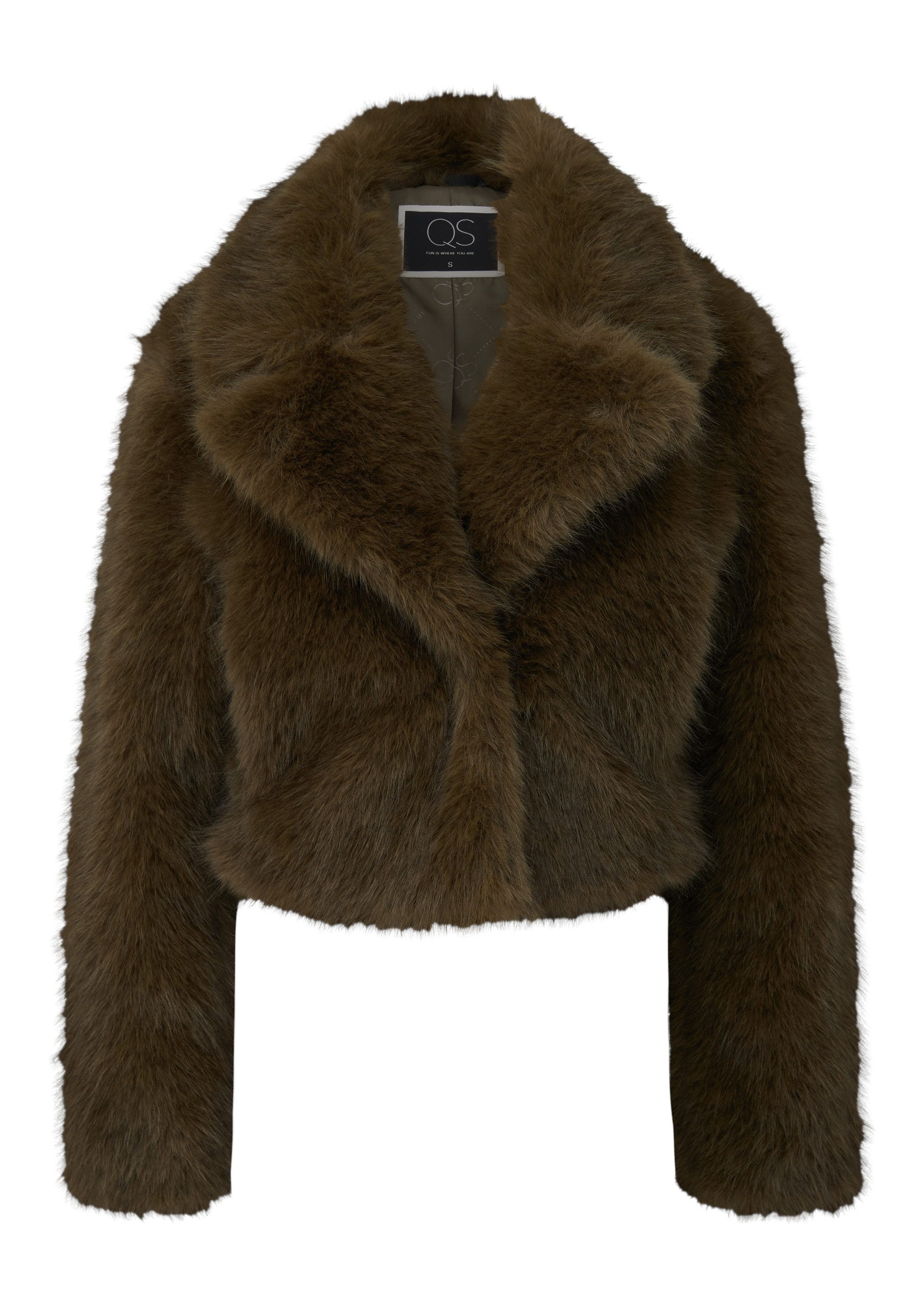 QS Funktionsjacke Outdoor-Jacke QS x Vanessa Mai, Jacke in Felloptik günstig online kaufen