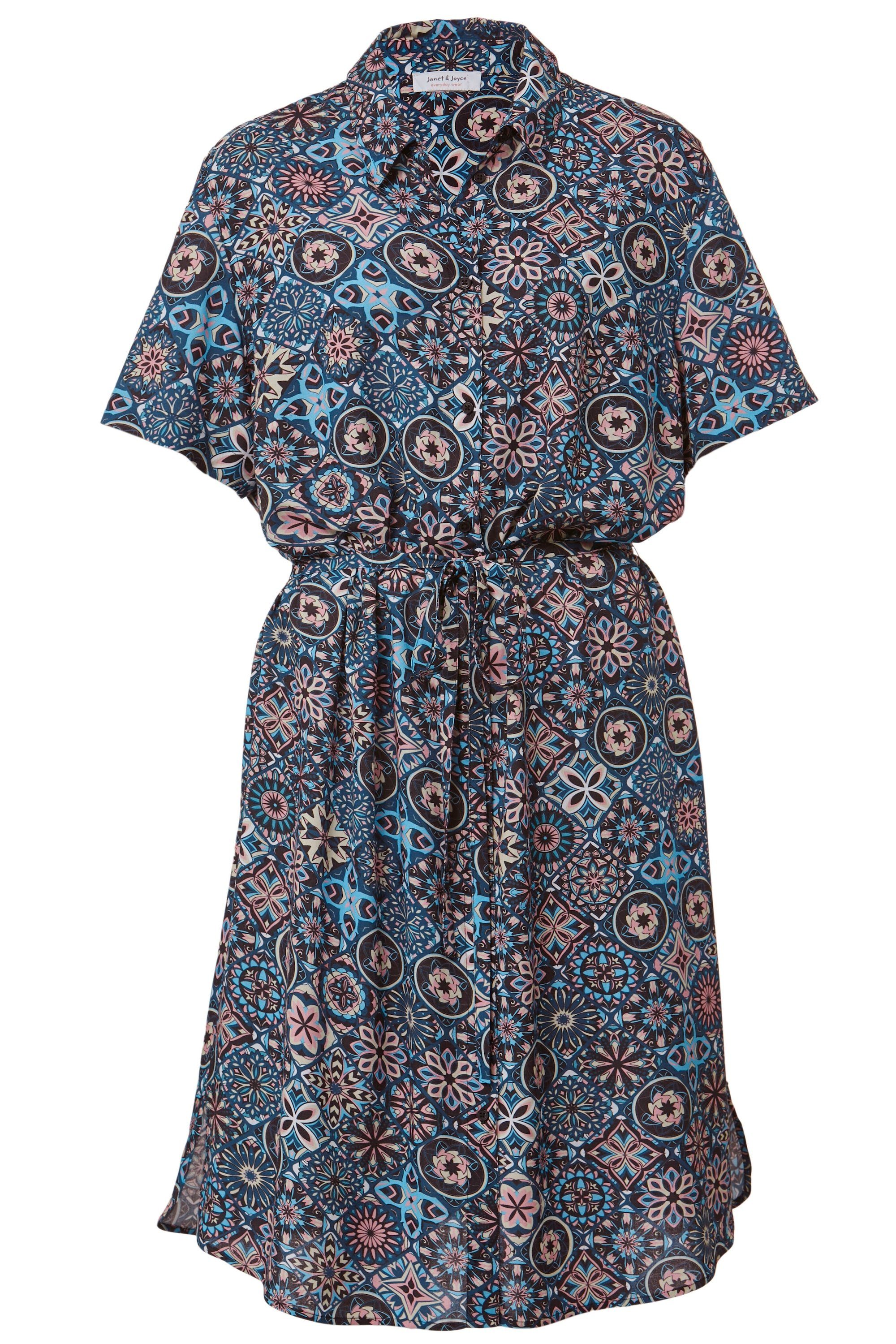 Janet & Joyce Jerseykleid Midikleid Alloverdruck günstig online kaufen