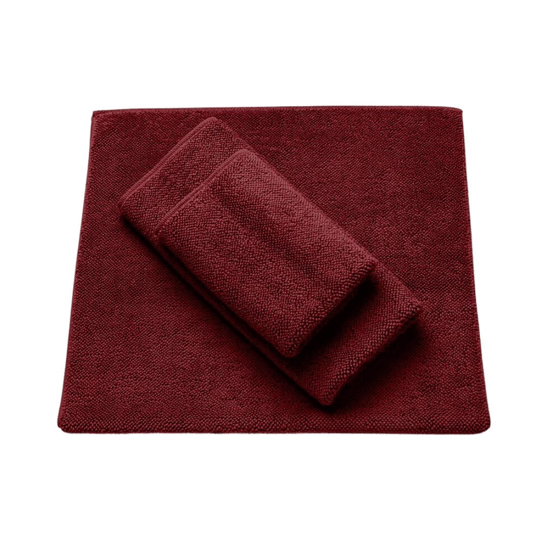 mary rose Badematte Bio Frottier Badematten Burgund 60x60 cm, Bio-Baumwolle