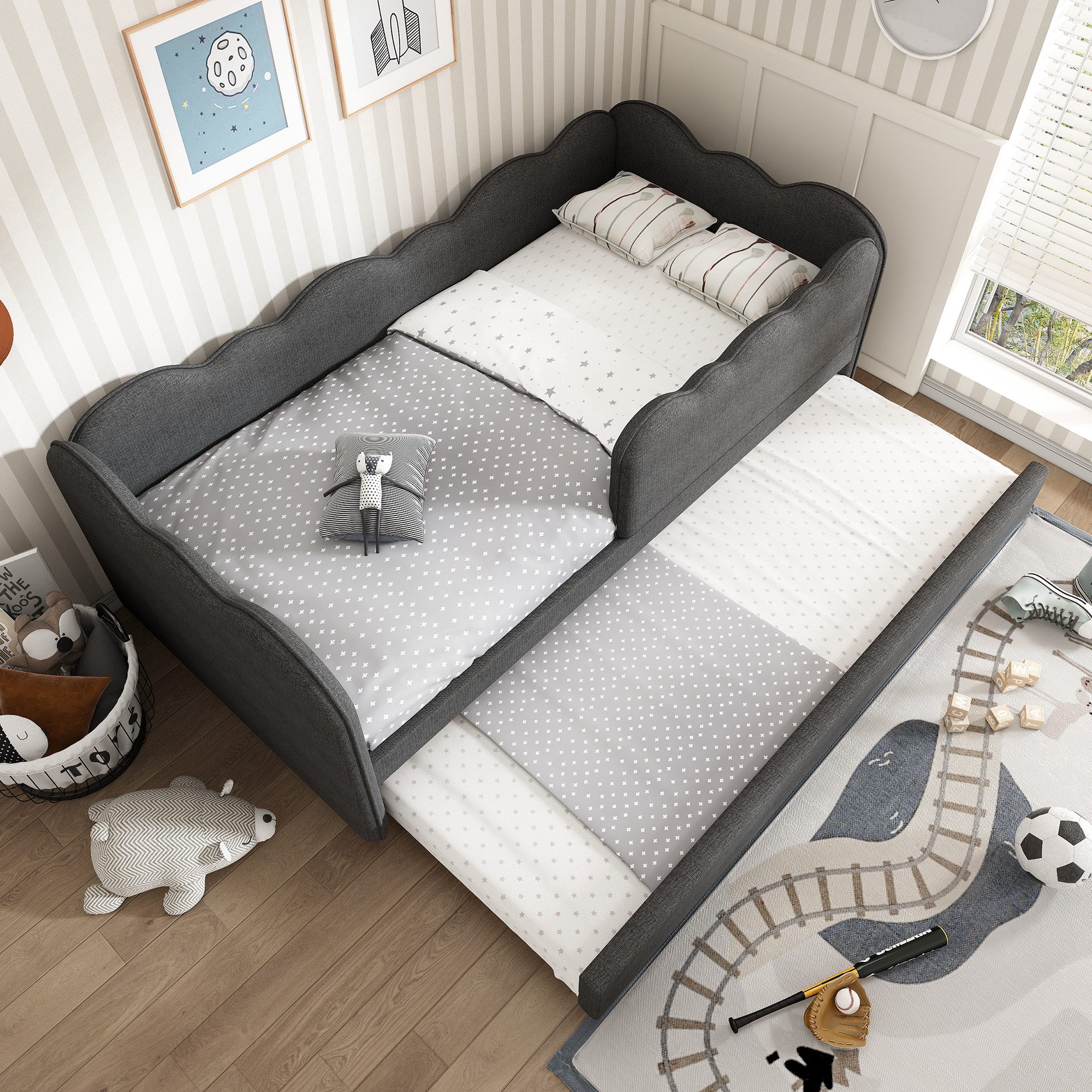 i@home Kinderbett mit Ausziehbett, Tagesbett Sofa günstig online kaufen