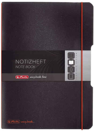 Herlitz Herlitz Notizheft my.book flex A4 PP 2x 40Bl. kar/lin schwrz Batterie