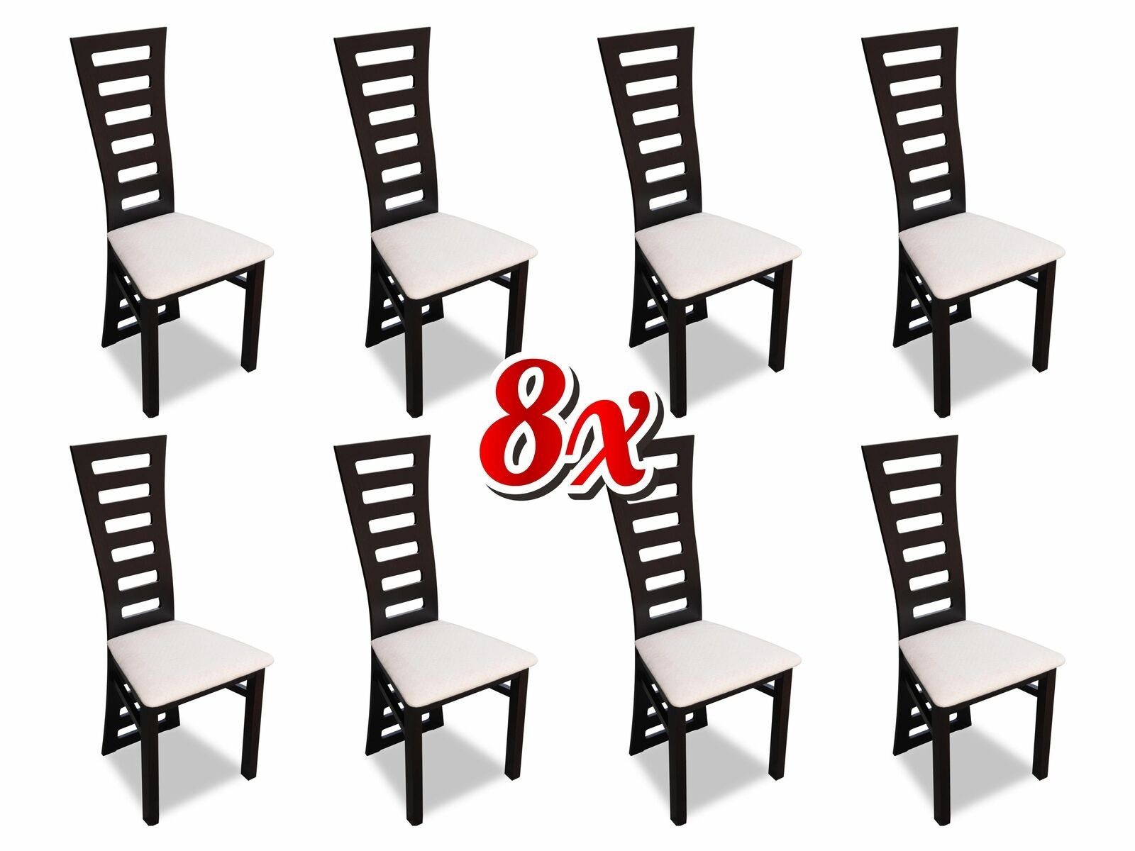 JVmoebel Stuhl, Set Stuhl Stühle Komplette Neu Gruppen 8x Esszimmer Garnitur Design Sitzgruppe