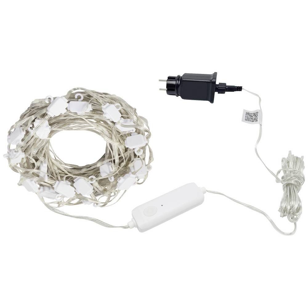 Sygonix Lichternetz Smarter RGB Lichtervorhang SY-5167252, per App steuerbar, mit Farbwechsel, dimmbar, mit Flackereffekt, Timer