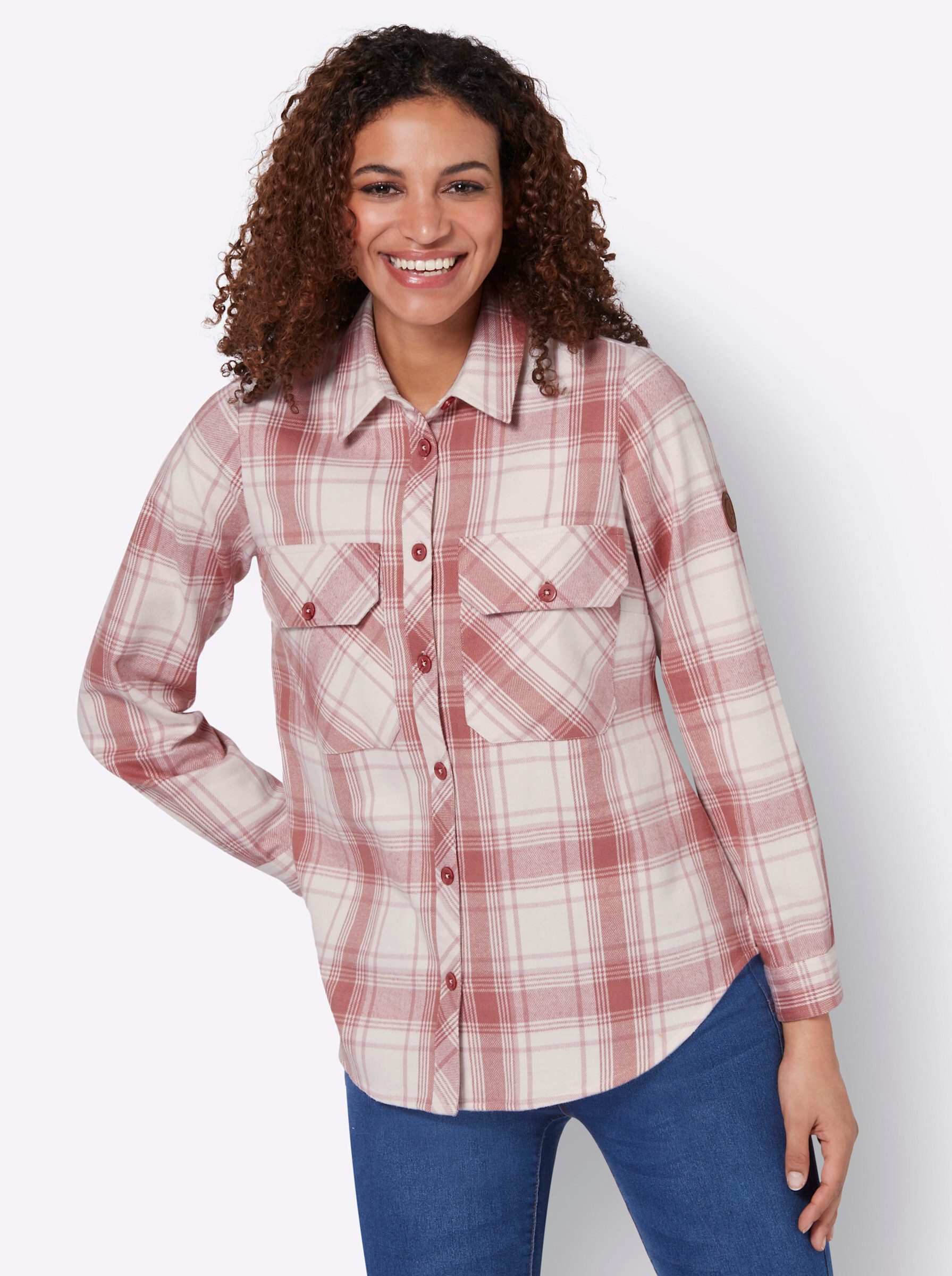 Witt Klassische Bluse Flanell-Bluse günstig online kaufen