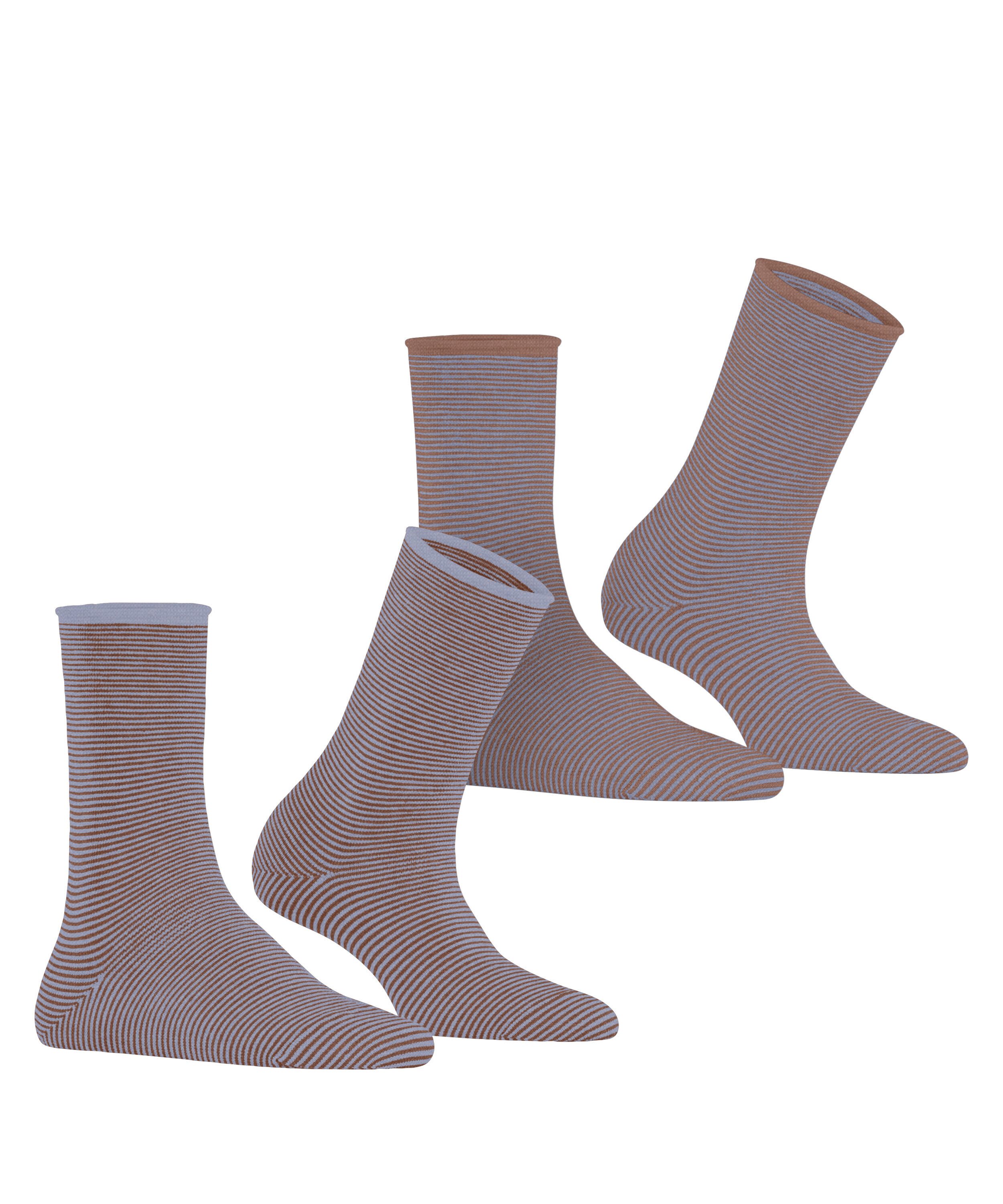 Esprit Socken Allover Stripe 2-Pack (2-Paar) aus Biobaumwolle