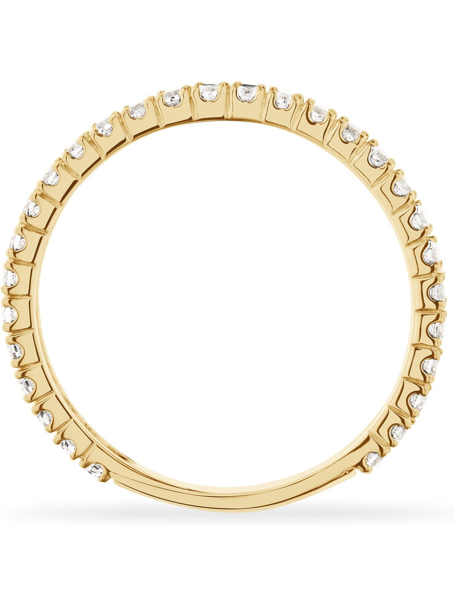 CHRIST Fingerring CHRIST Damen-Damenring 375er Gelbgold Zirkonia, Zirkonia