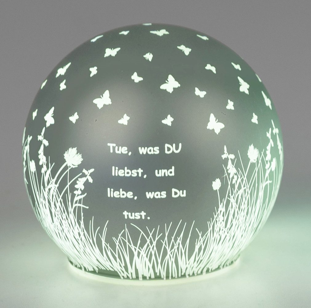 LED Dekolicht Kugel salbei 10cm 12cm - Tue was du liebst