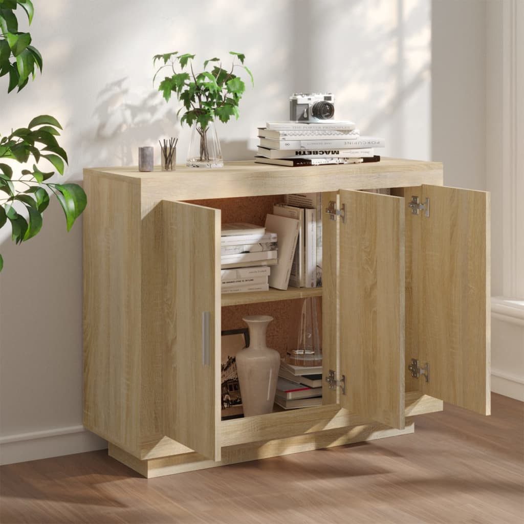 vidaXL Sideboard Sideboard Sonoma-Eiche 92x35x75 cm Holzwerkstoff (1 St) günstig online kaufen