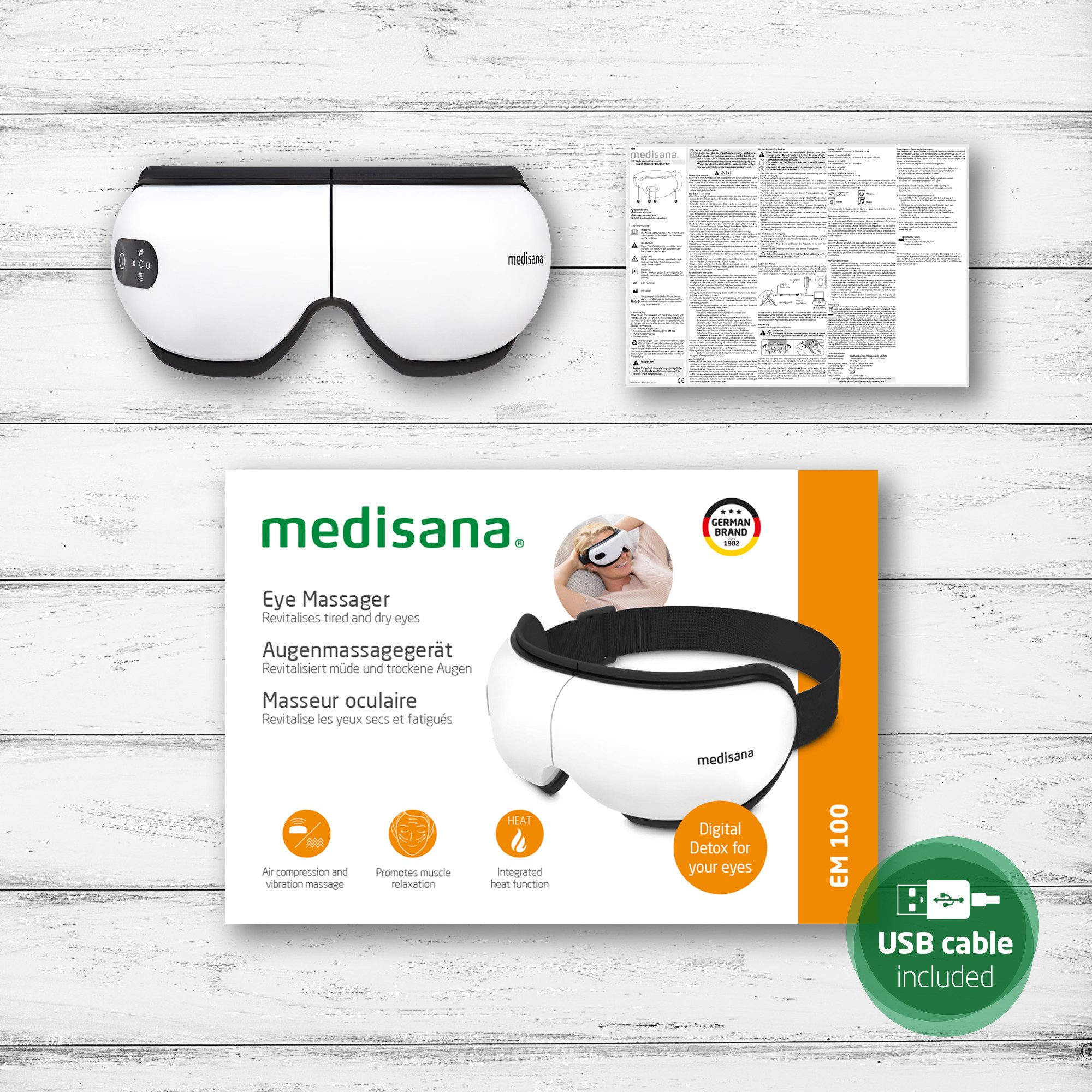 medisana Massagegerät EM 100 Augenmassagegerät – Bild 5 von 5