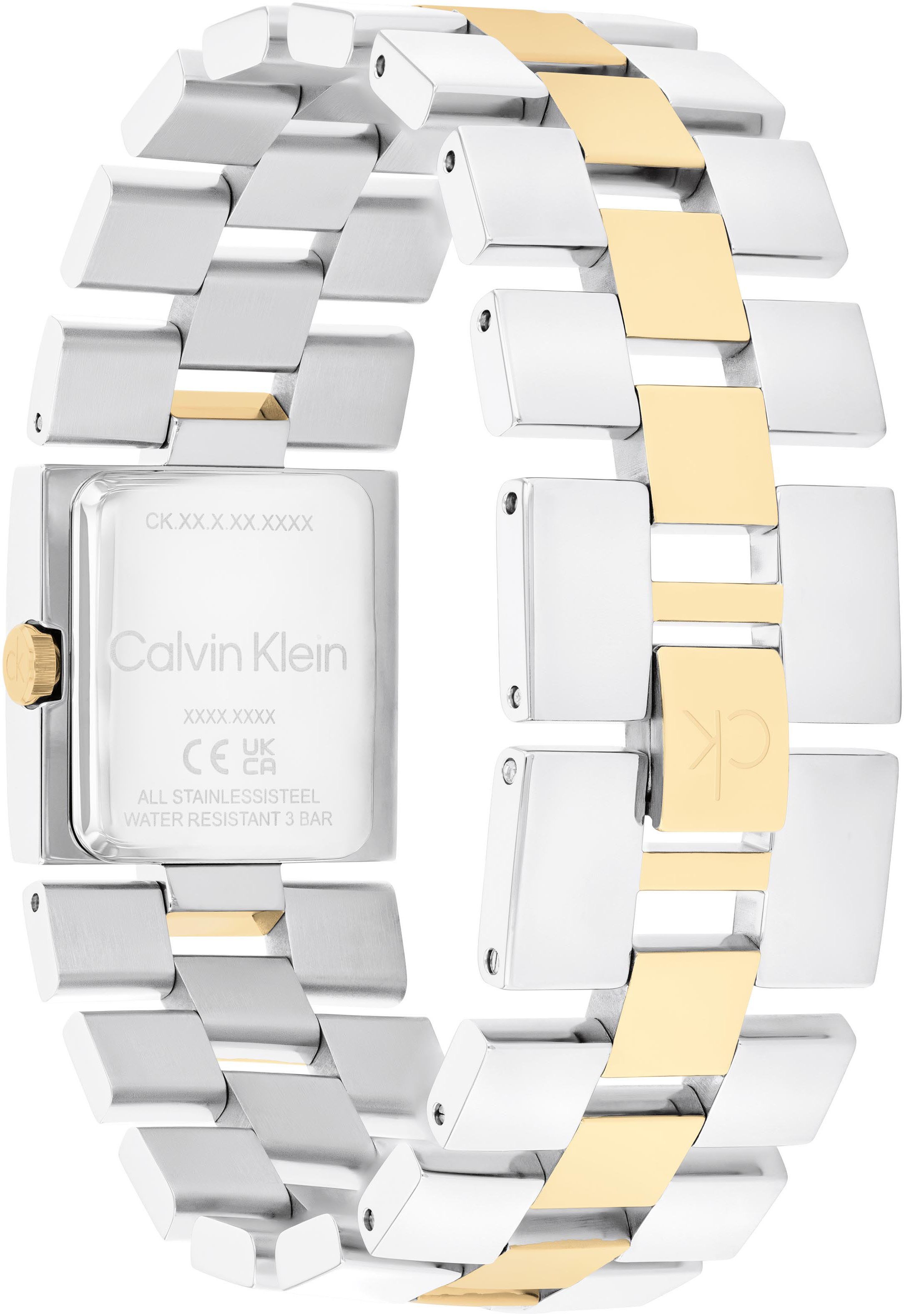Calvin Klein Quarzuhr CK MERIDIAN 25100115, Armbanduhr, Damenuhr, Edelstahlarmband, analog