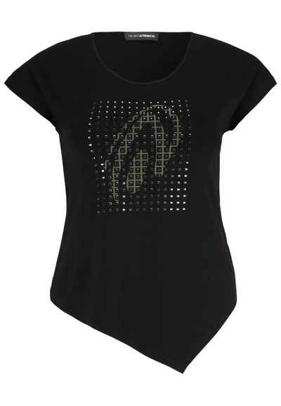 Doris Streich Longshirt T-Shirt mit Grafik-Motiv und Metallplättchen