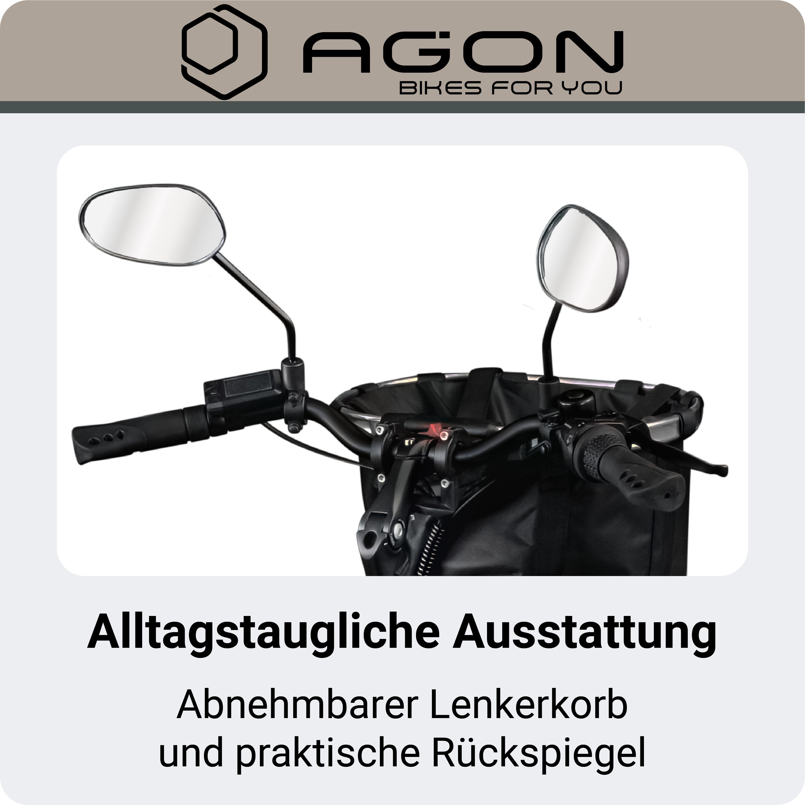 AGON E-Bike Cityrad Assist, 3 Gang, Nabenschaltung, Frontmotor, 374 Wh, tiefer Einstieg – Bild 5 von 5