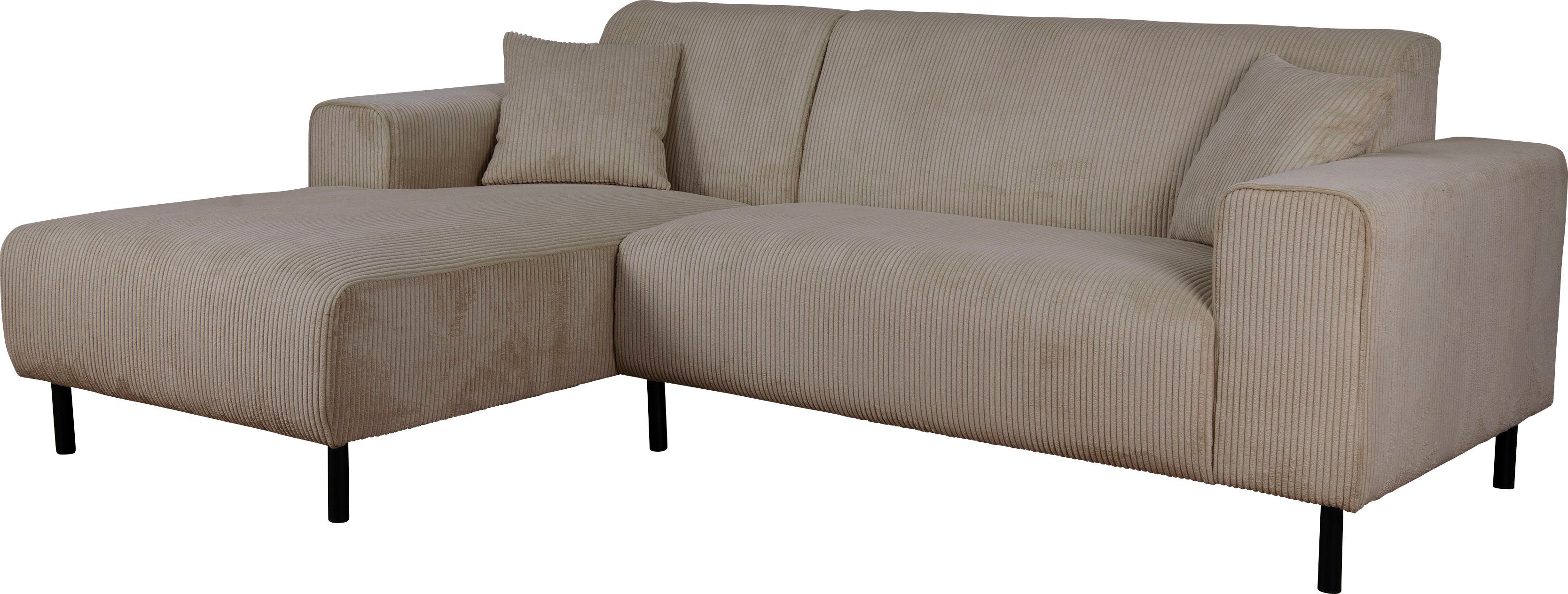 OTTO home Ecksofa ARROS L-Form mit Wellenunterfederung, Maße B/T/H: 235/163/81 cm, incl. Zierkissen, mit Recamiere rechts/links bestellbar, auch in Cord – Bild 4 von 5