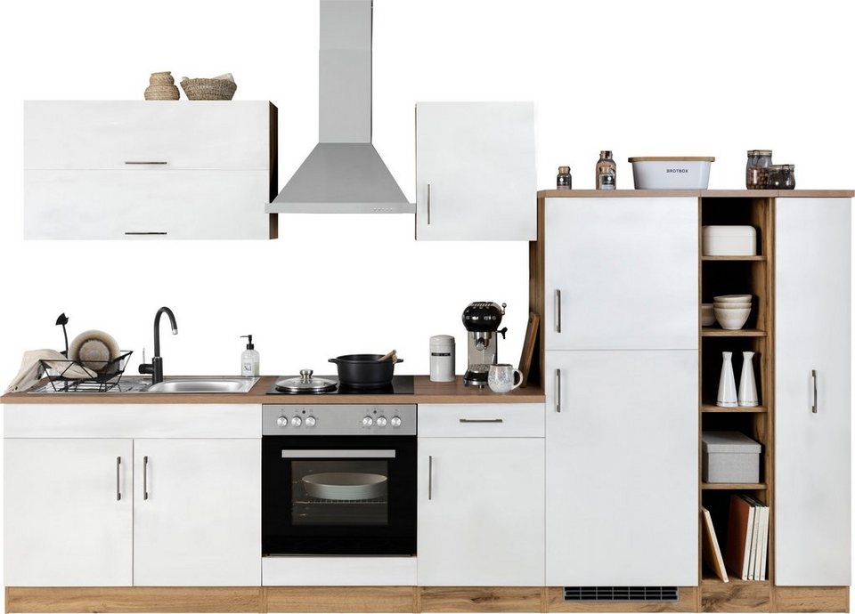 HELD MÖBEL Küchenzeile Colmar, ohne E-Geräte, Breite 330 cm, Trendstarke  Design