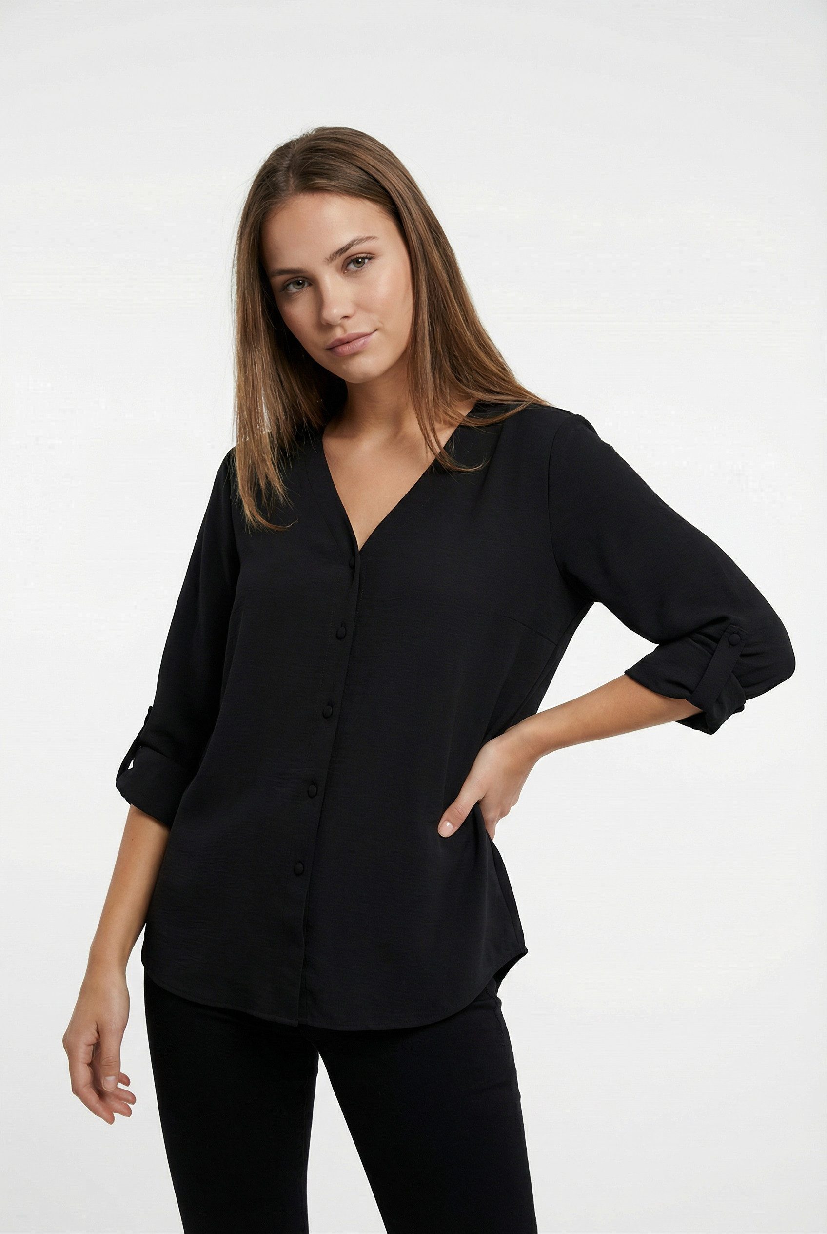 ONLY Shirtbluse ONLJANA METTE V-NECK LS SHIRT NOOS WVN