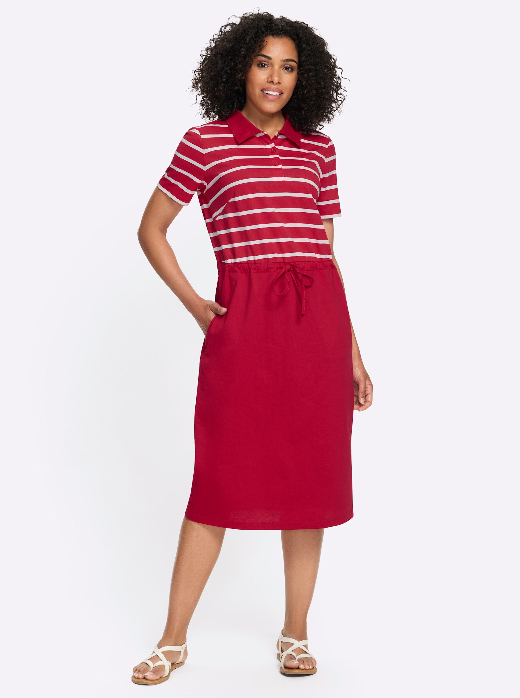 Sieh an! Etuikleid Jersey-Kleid Kurzarm