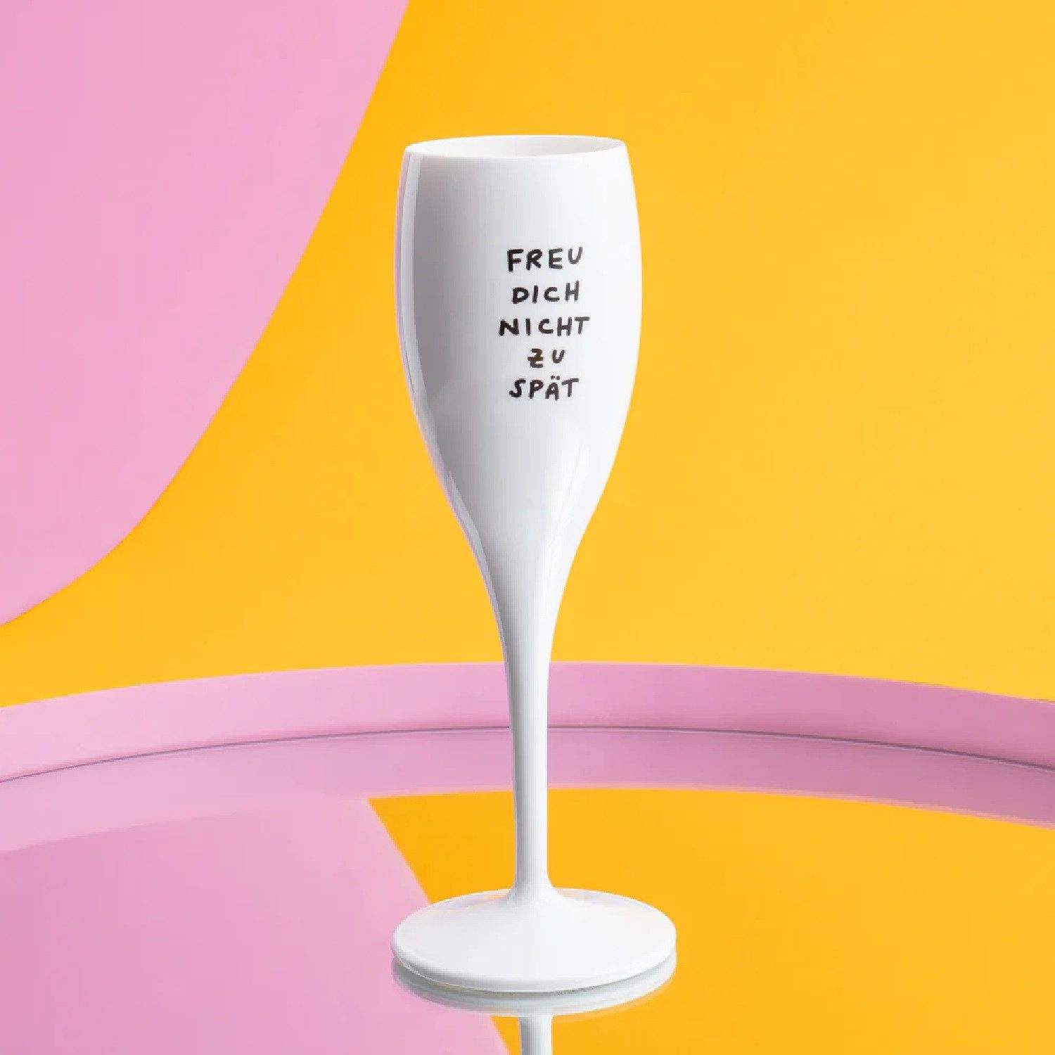 KOZIOL Sektglas Cheers No.1 freu dich nicht zu spät 100 ml, Superglas