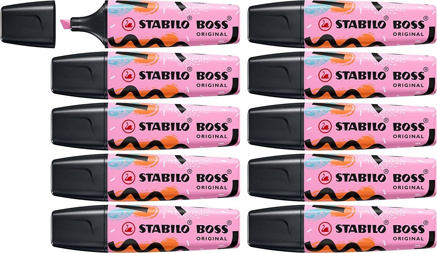 STABILO Marker STABILO Marker BOSS ORIGINAL Pastel by Ju Schnee, Fuchsie, 10er Set