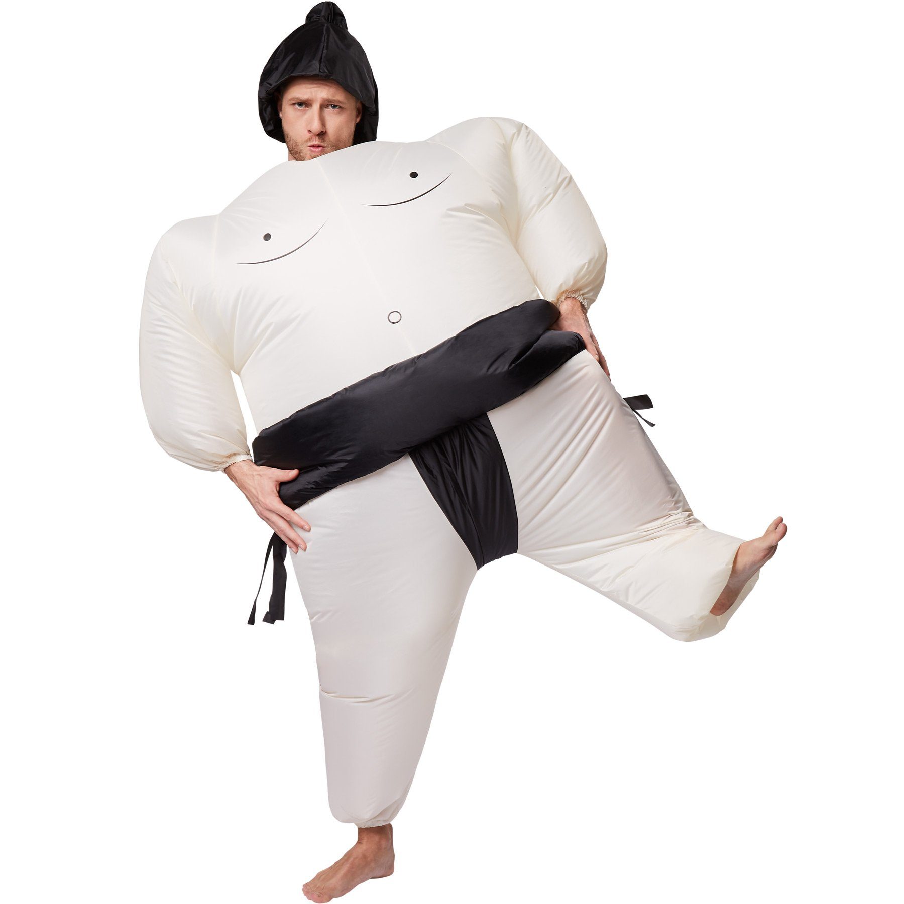 dressforfun Kostüm Selbstaufblasbares Kostüm Sumo-Ringer, Kostüm: Ideal für Fasching, Junggesellenabschiede & Festivals