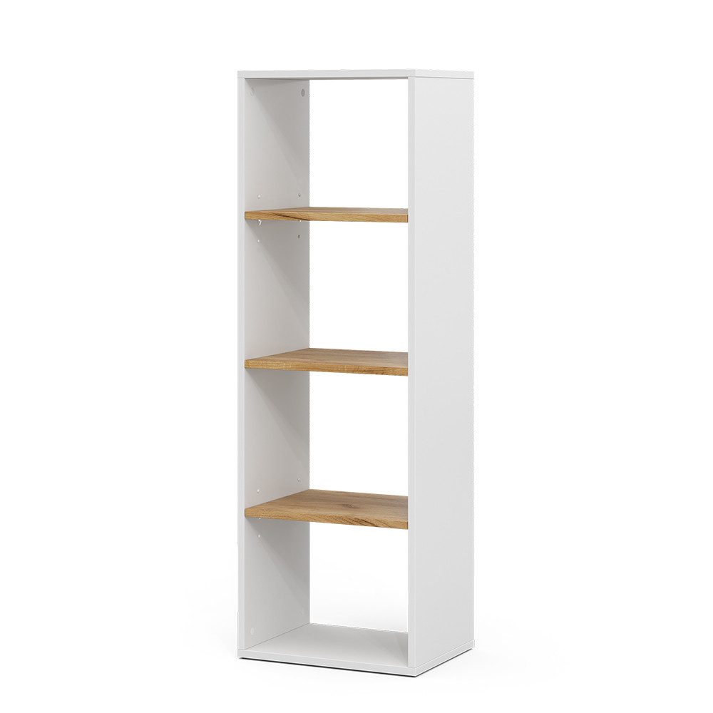 Vicco Bücherregal Tomy, Weiß/Goldkraft Eiche, 40 günstig online kaufen