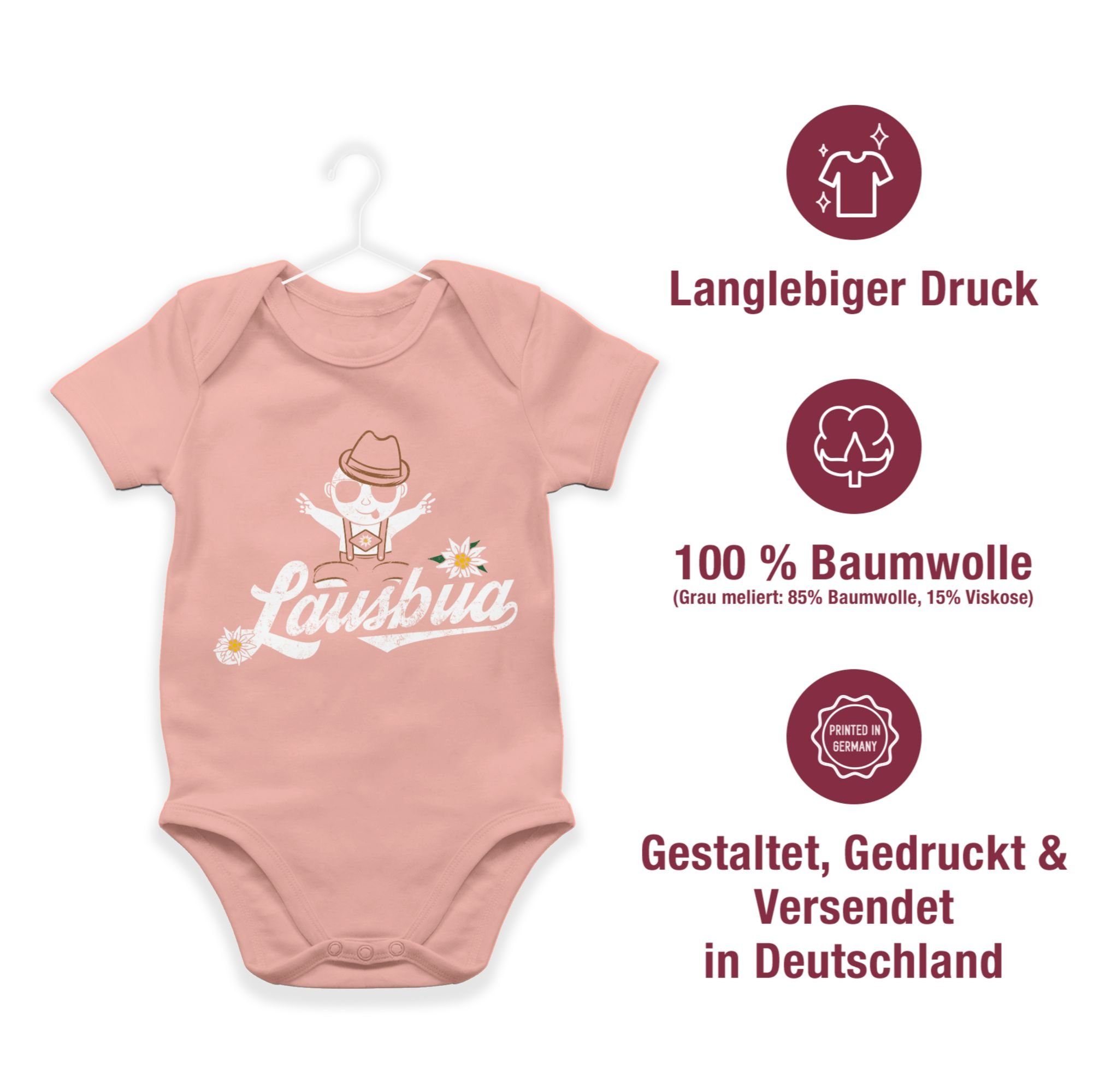 I Oktoberfest Lausbua Babyrosa 3 Outfit Witzig Baby Lustig Shirtbody Baby Shirtracer Mode für Wiesn