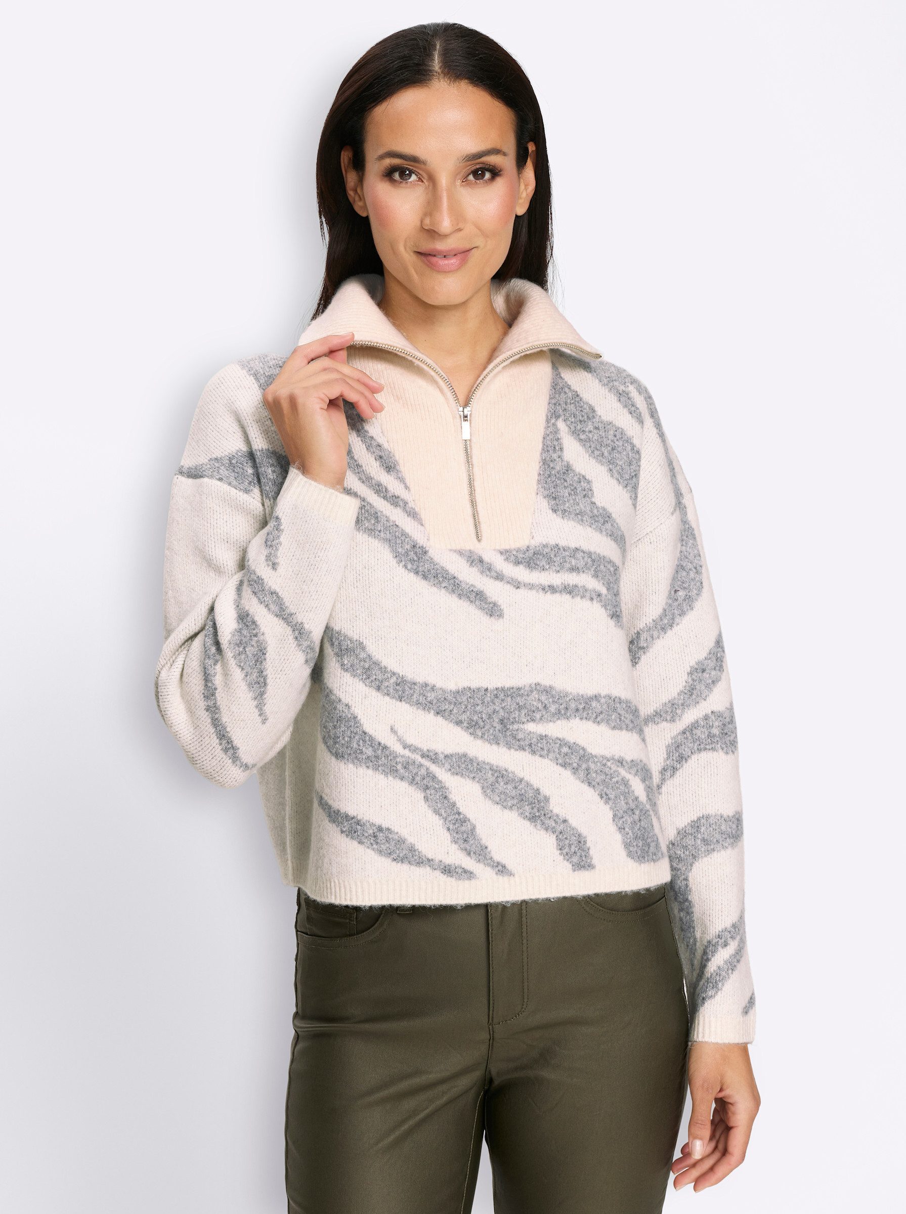 heine Strickpullover Pullover Langarm Jacquard