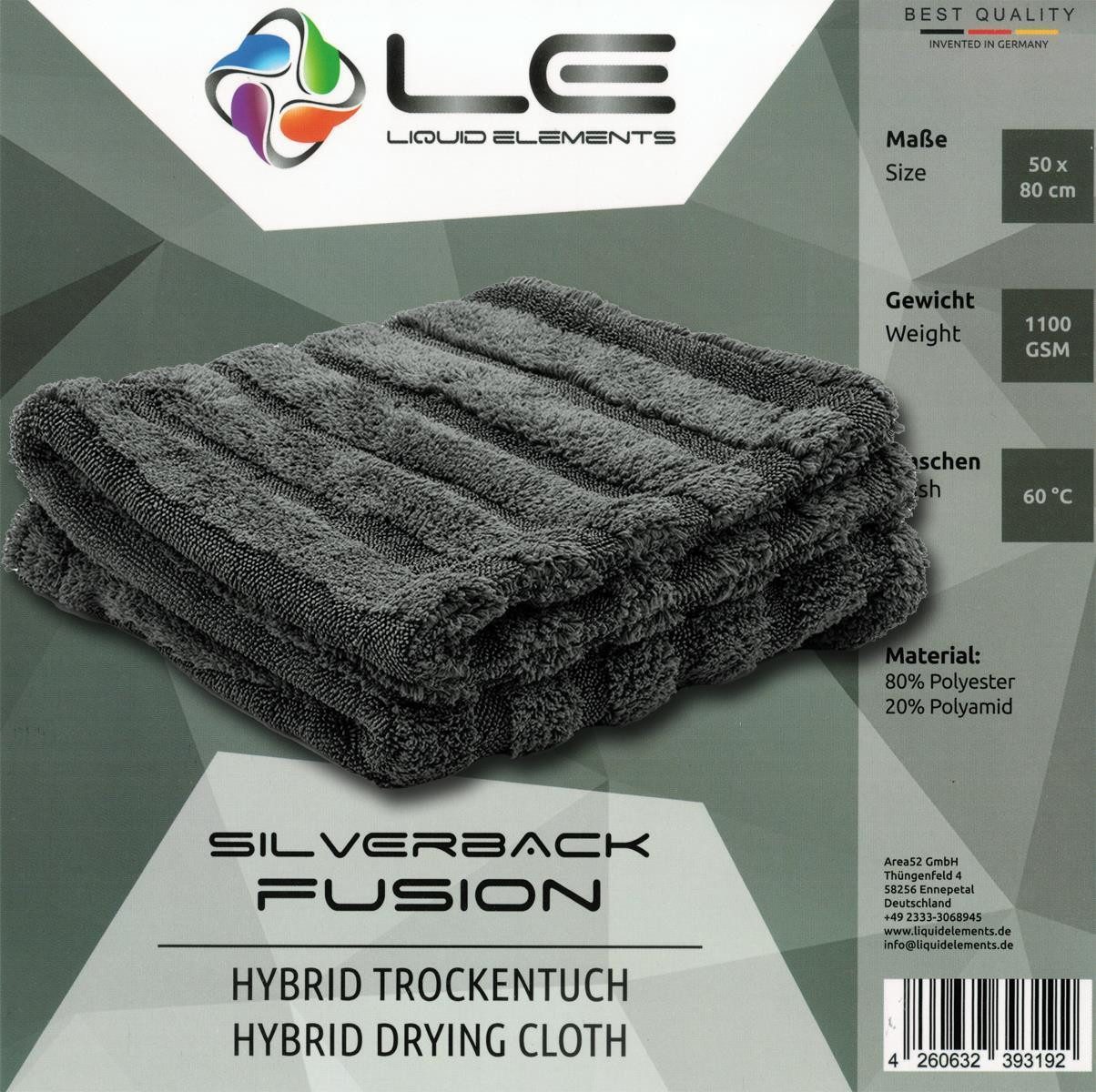 Liquid Elements Liquid Elements Silverback Fusion Trockentuch Twisted 1100GSM Randlos Mikrofasertuch (Mikrofaser, 80x50 cm, 1-tlg., Saugstark)