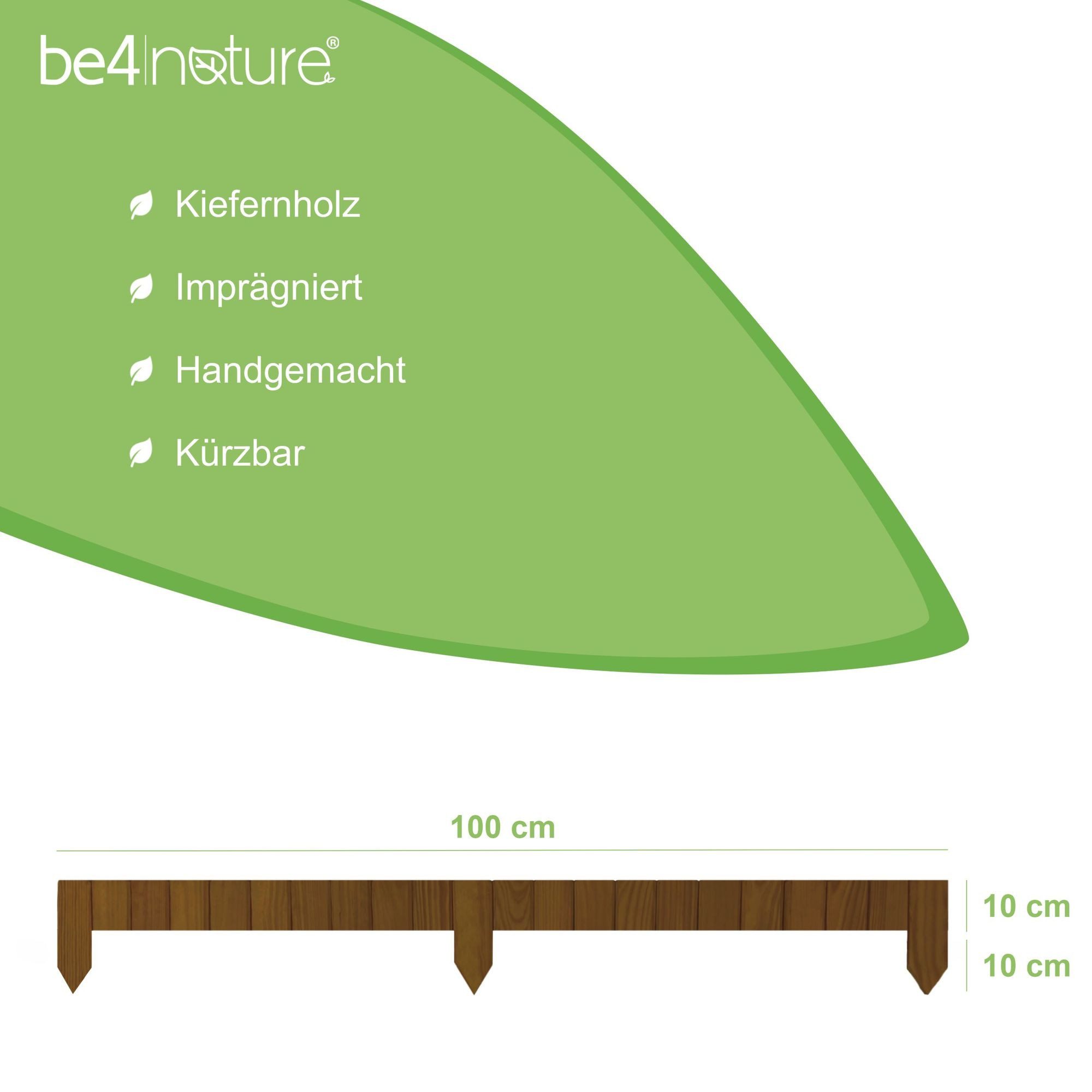 be4nature Palisade Rollborder Flexibler Holzzaun aus günstig online kaufen