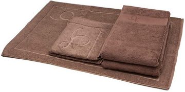 Badematte (50x80cm) (Kakao) DESCAMPS, Extrem weiches Material, fußbodenheizungsgeeignet, schnell trocknend, Baumwolle, Rechteckig, 520 g/m² E Cacao Braun Badteppich Vorleger