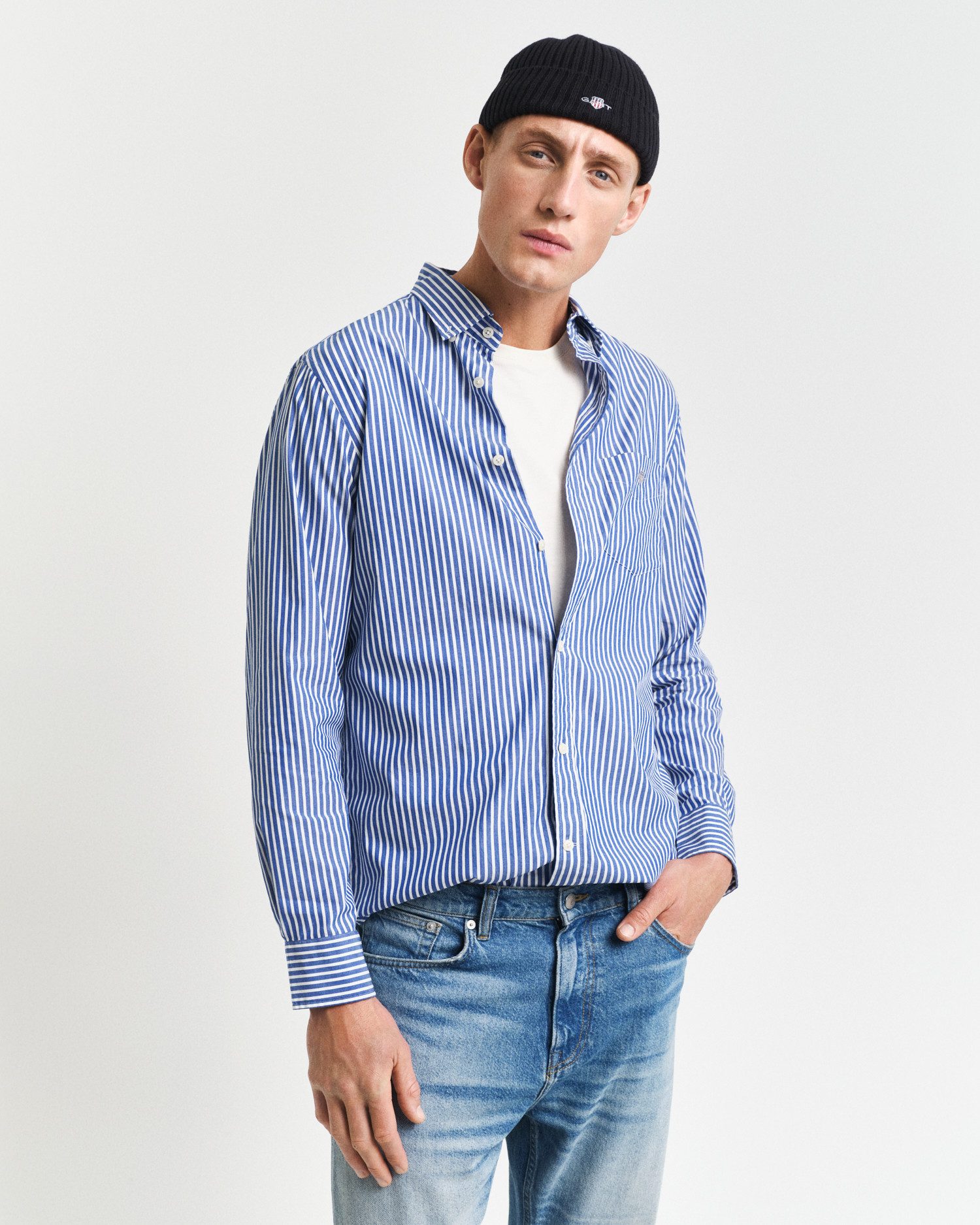 Gant Langarmhemd REG POPLIN STRIPE SHIRT