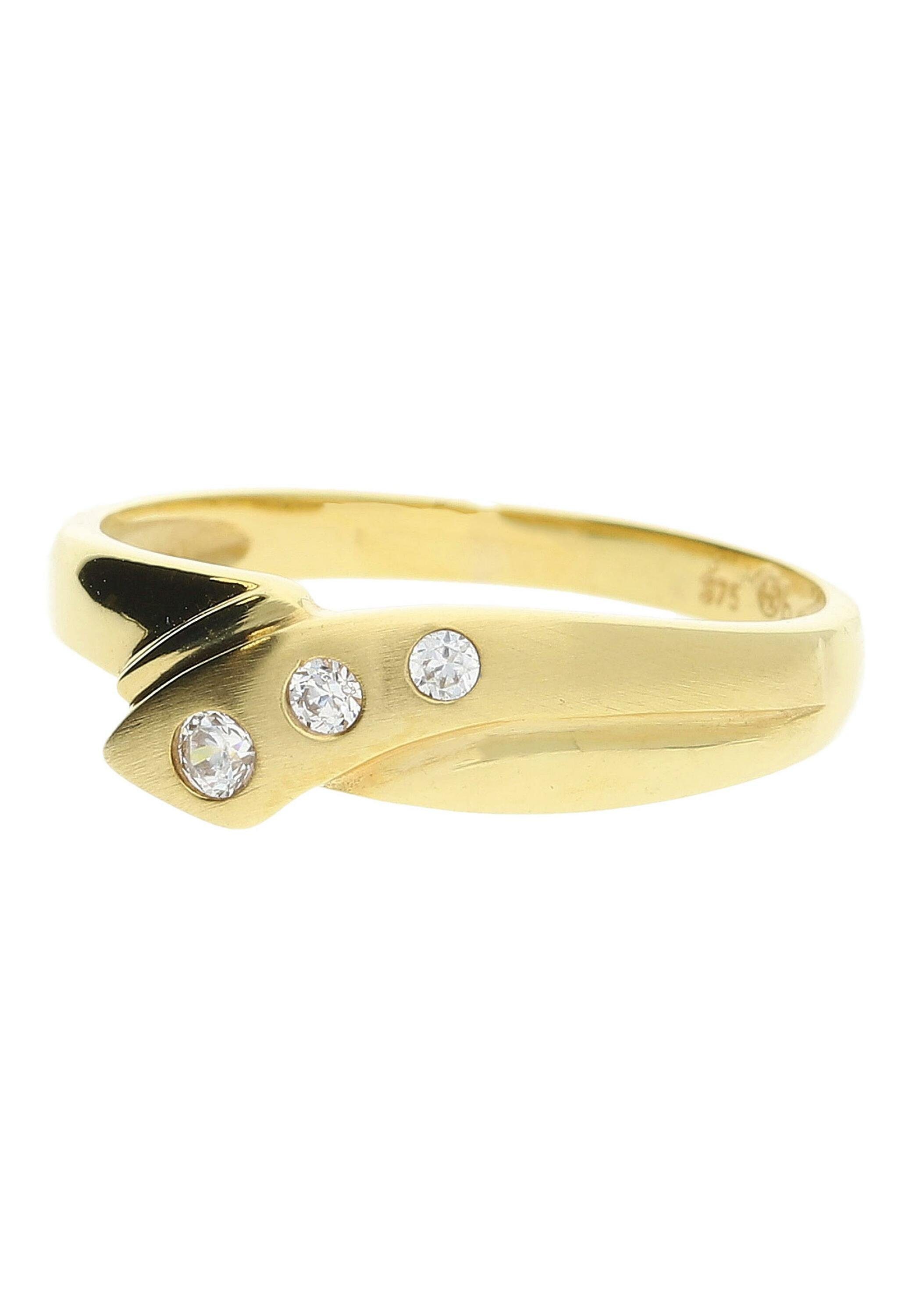 Damen Schmuck JuwelmaLux Goldring Ring Gold mit Zirkonia (1-tlg), Damen Ring Gold 375/000, inkl. Schmuckschachtel