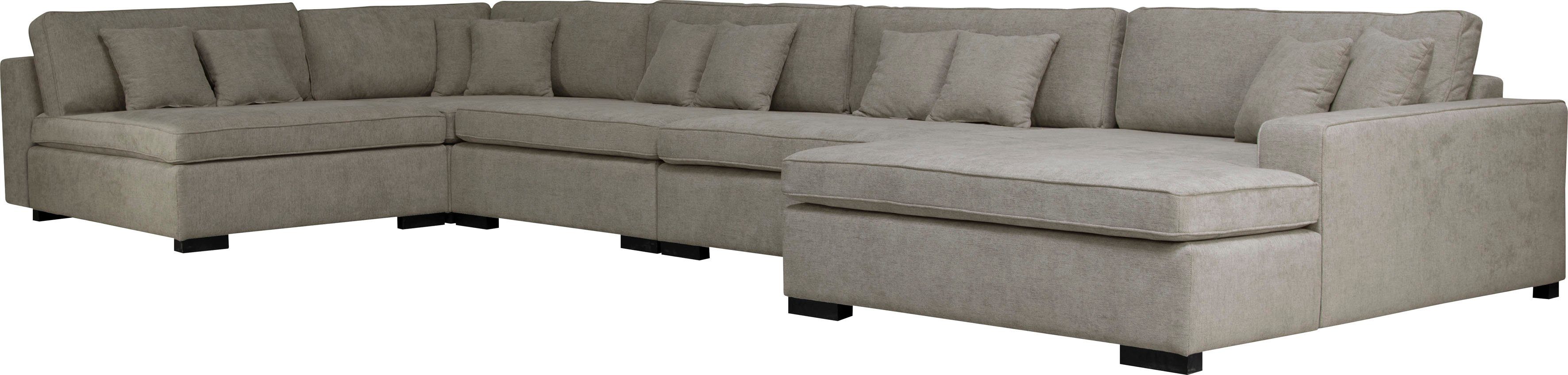 Home affaire Wohnlandschaft Skara XXL U-Form, Lounge-Sofa XXL mit Federkern-Polsterung, in vielen Bezugsvarianten