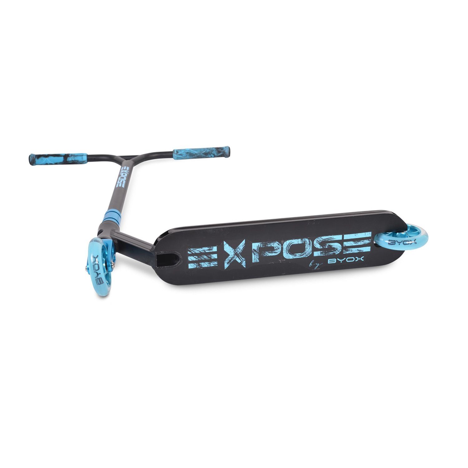 Byox Cityroller Scooter PU-Räder, Lager, Stunt Aluminium 10 aus Jahren, blau Expose, ABEC-9 ab