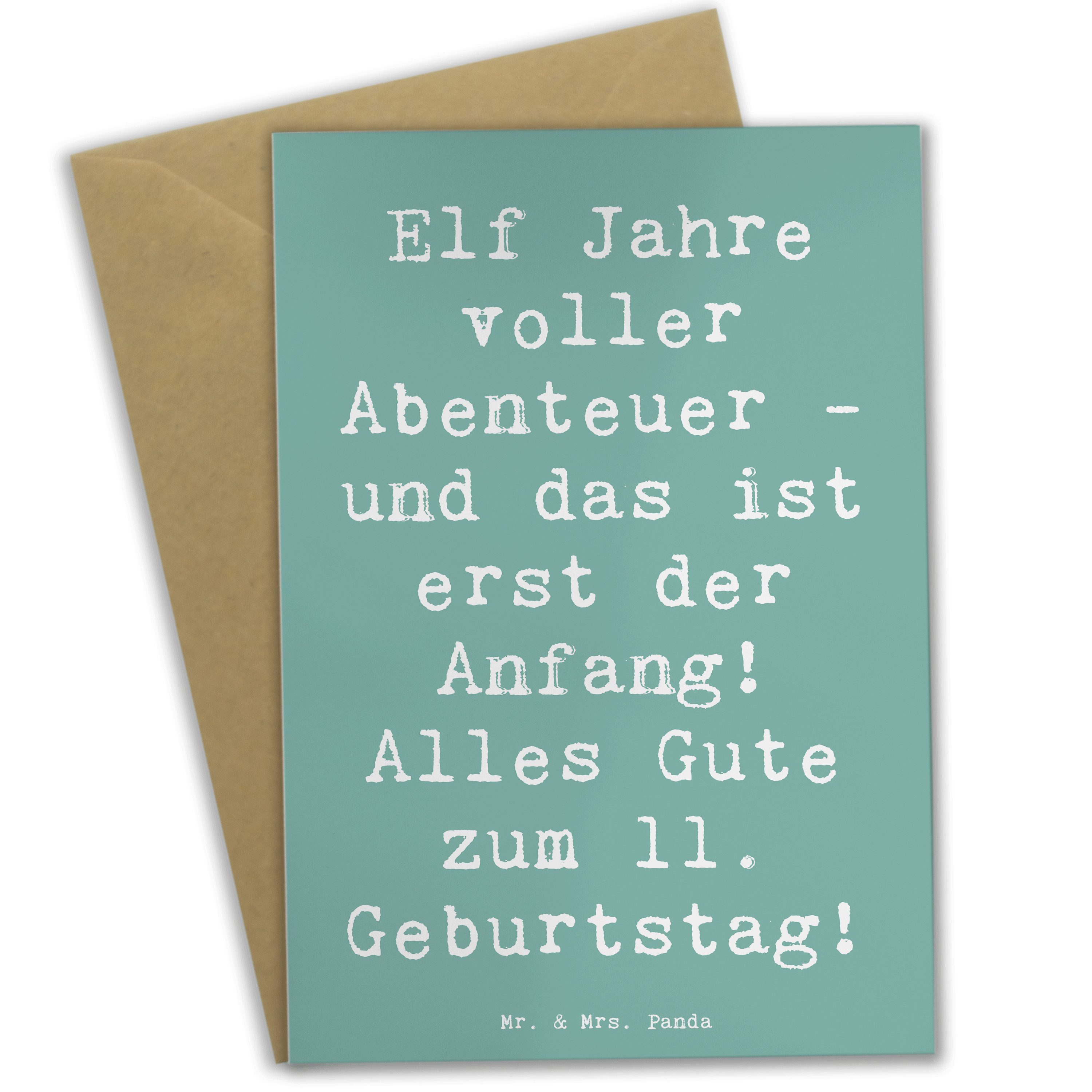 Grußkarte Spruch 11. Geburtstag Abenteuer - Meeresbrise - Geschenk, Glückwünsch