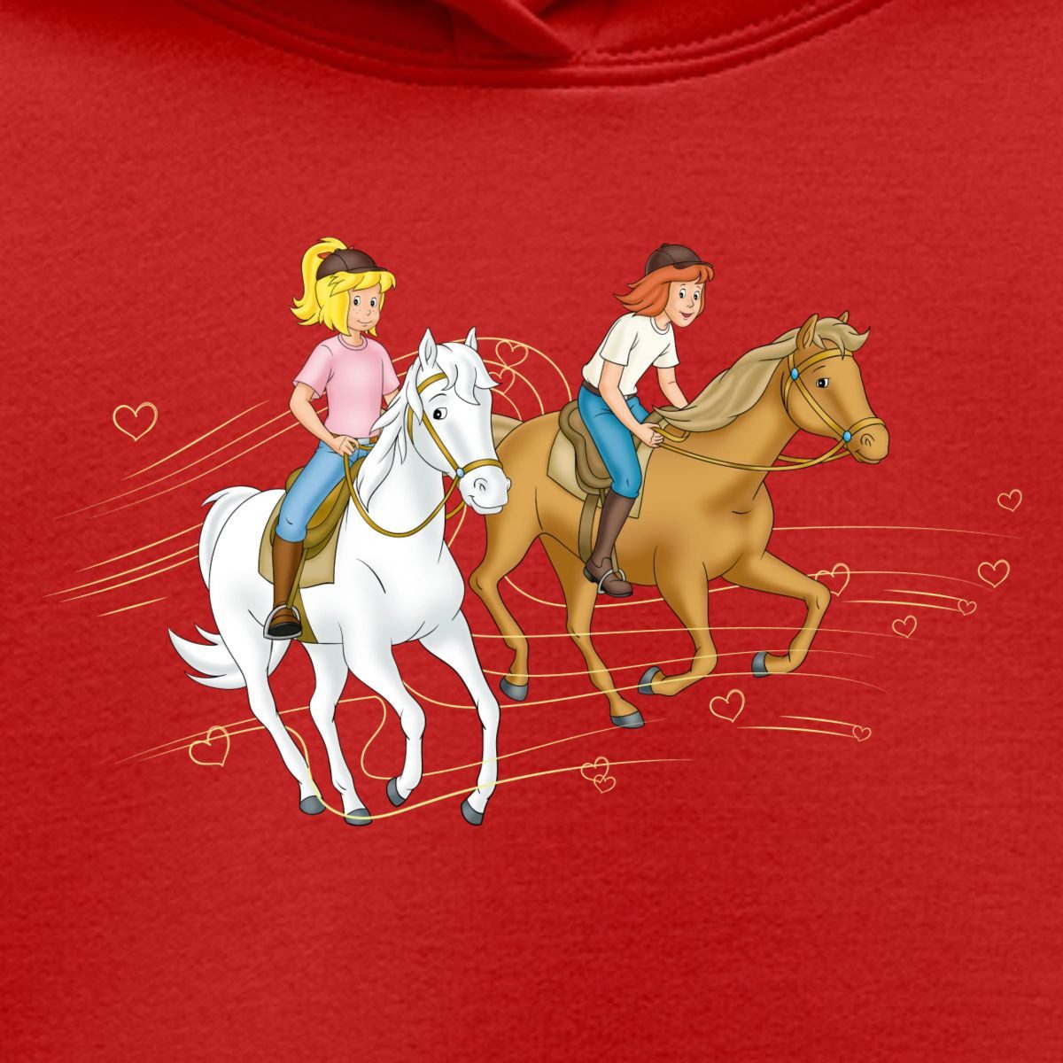 Spreadshirt Hoodie Bibi Und Tina Ausritt Mit Amadeus Und Sabrina Kinder Premium Hoodie (1-tlg)