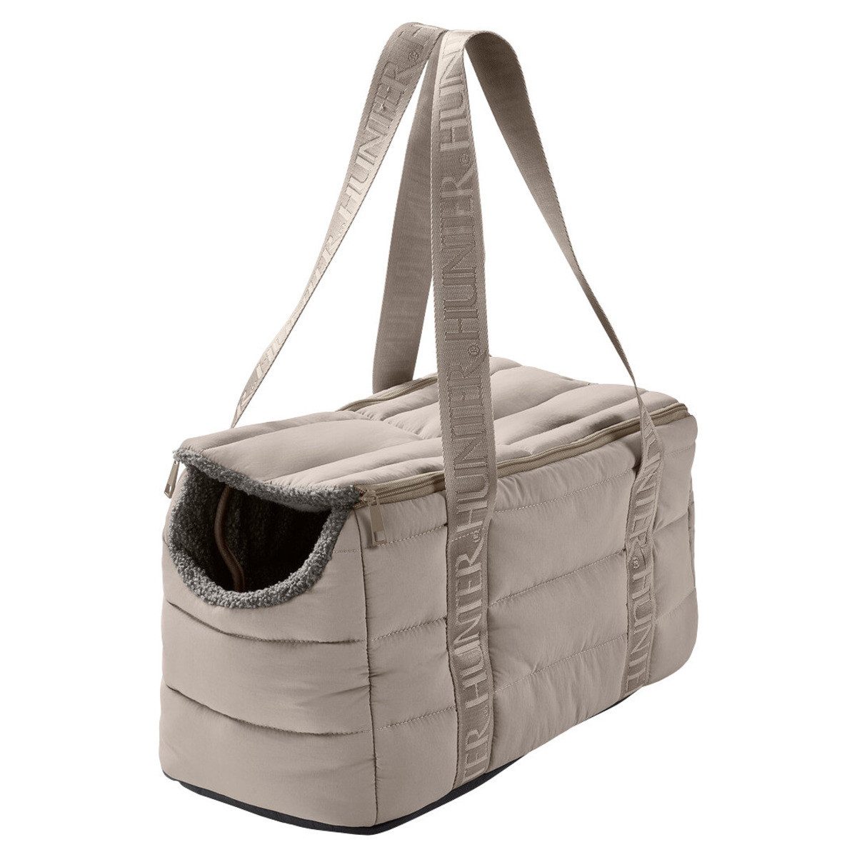 Hunter Tierbedarf Tiertransporttasche 2-in-1 Hunde-Tragetasche und Decke Seoul greige