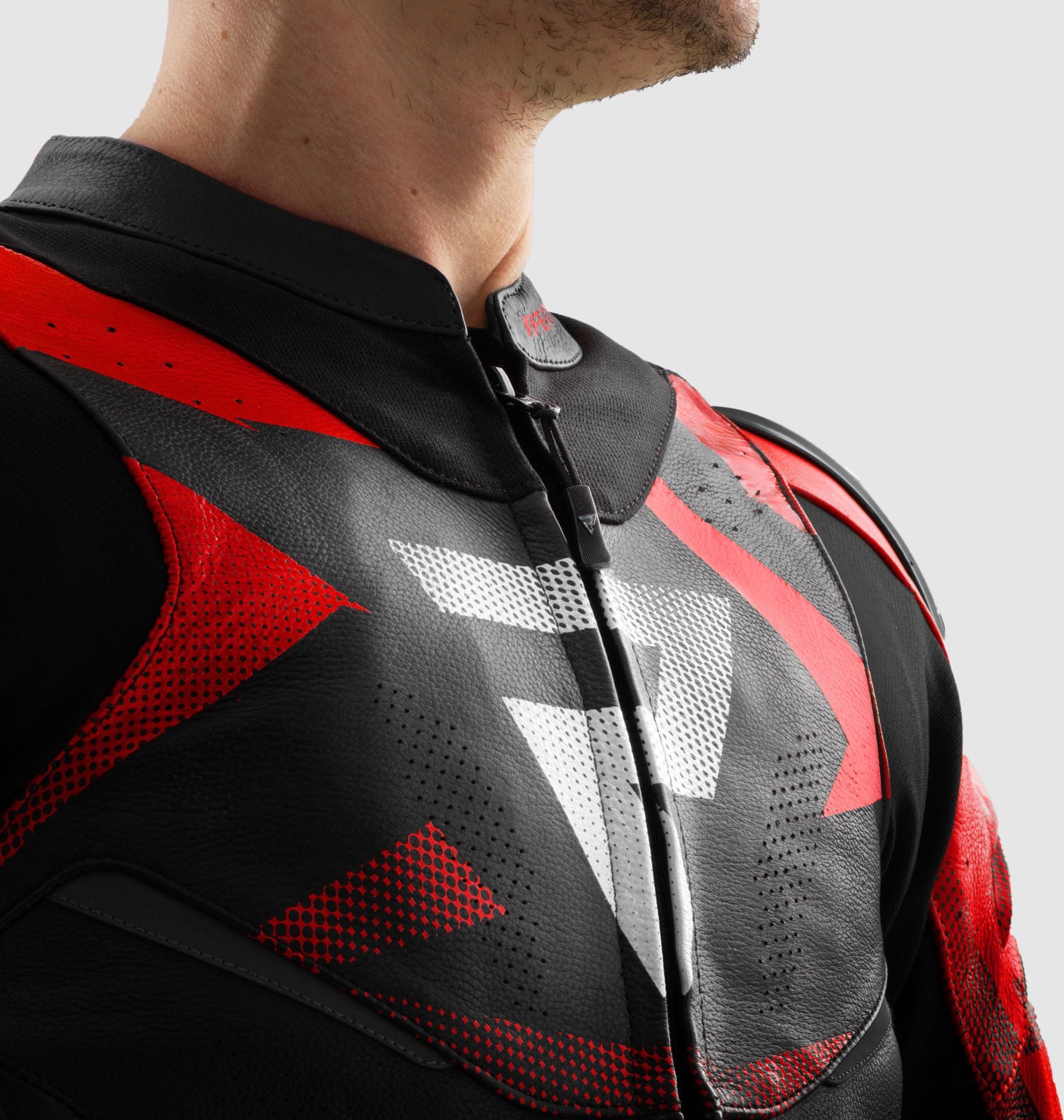 Rebelhorn Motorradjacke Inferno Motorrad Lederjacke Rückenprotektor enthalten,Verbindungsreißverschluss,Ellenbogenpro