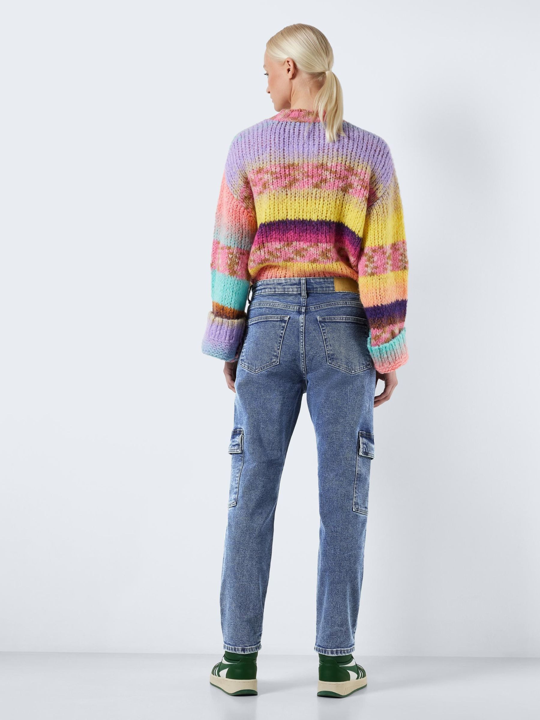 Noisy may Slim-fit-Jeans Cargo Jeans Regular Denim NMMONI NMMONI HW CARGO