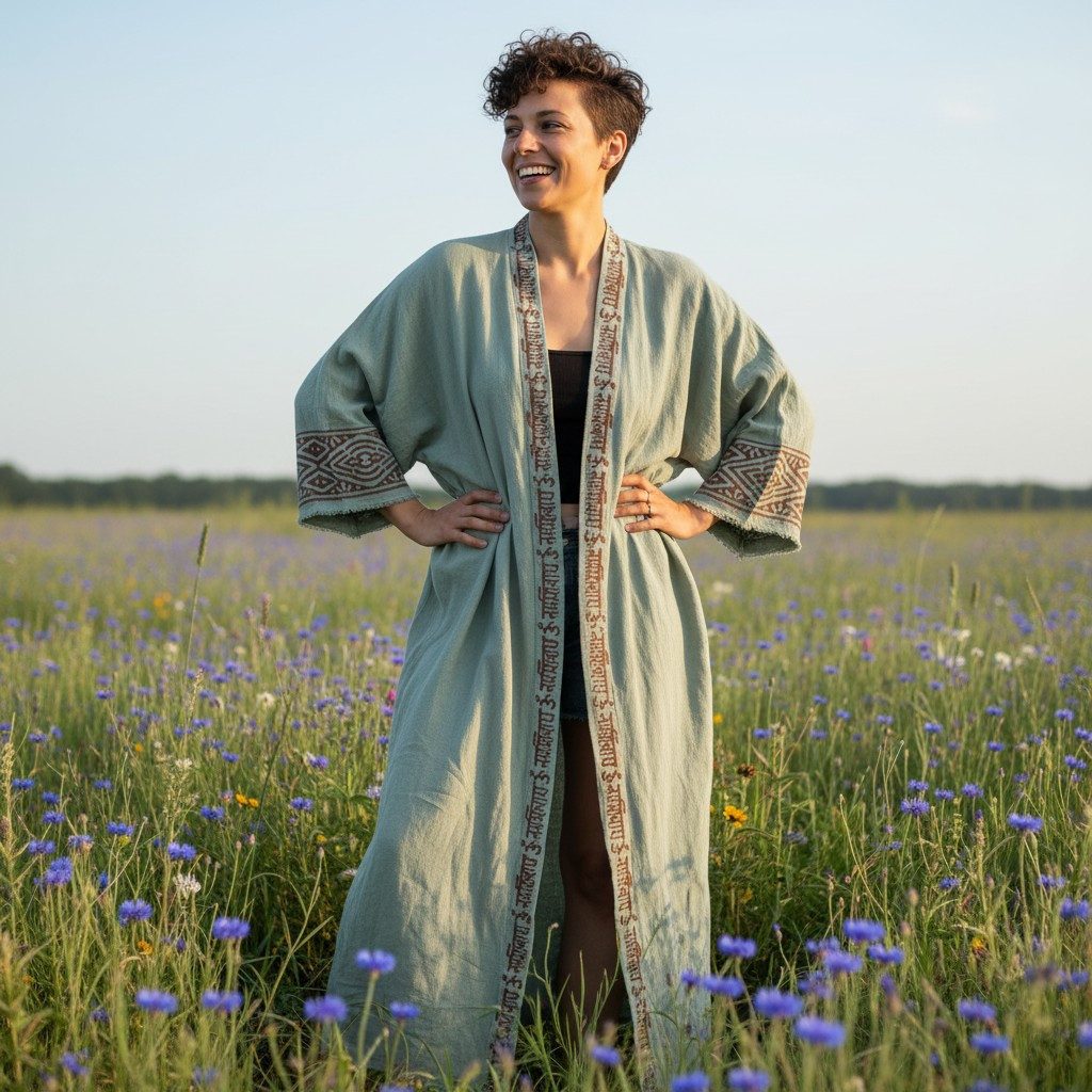 Guru-Shop Kimono Baumwollkimono, Oversize Kimono Mantel,.., alternative Bek günstig online kaufen