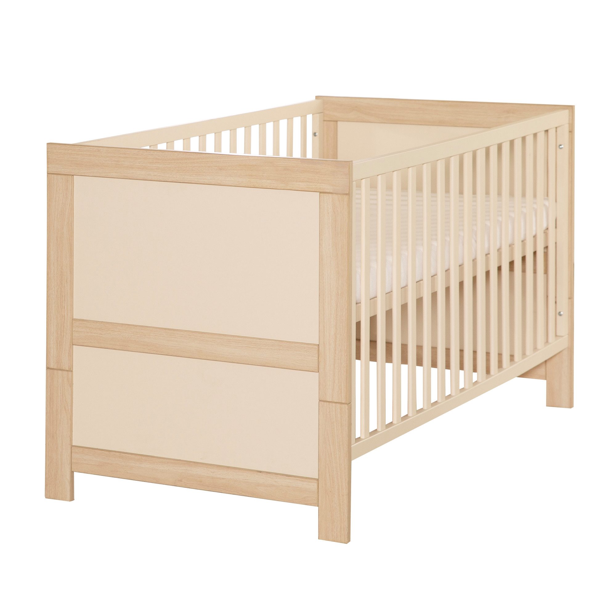 Babybett Momo - 70 x 140 cm - mitwachsendes Gitterbett - Höhenverstellbar