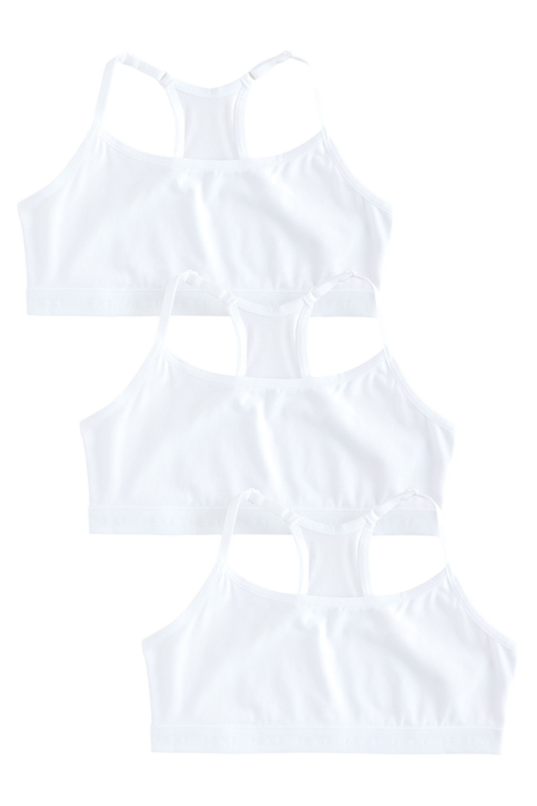 Crop-Top 3er-Pack Kurze Trägertops mit Ringerrücken