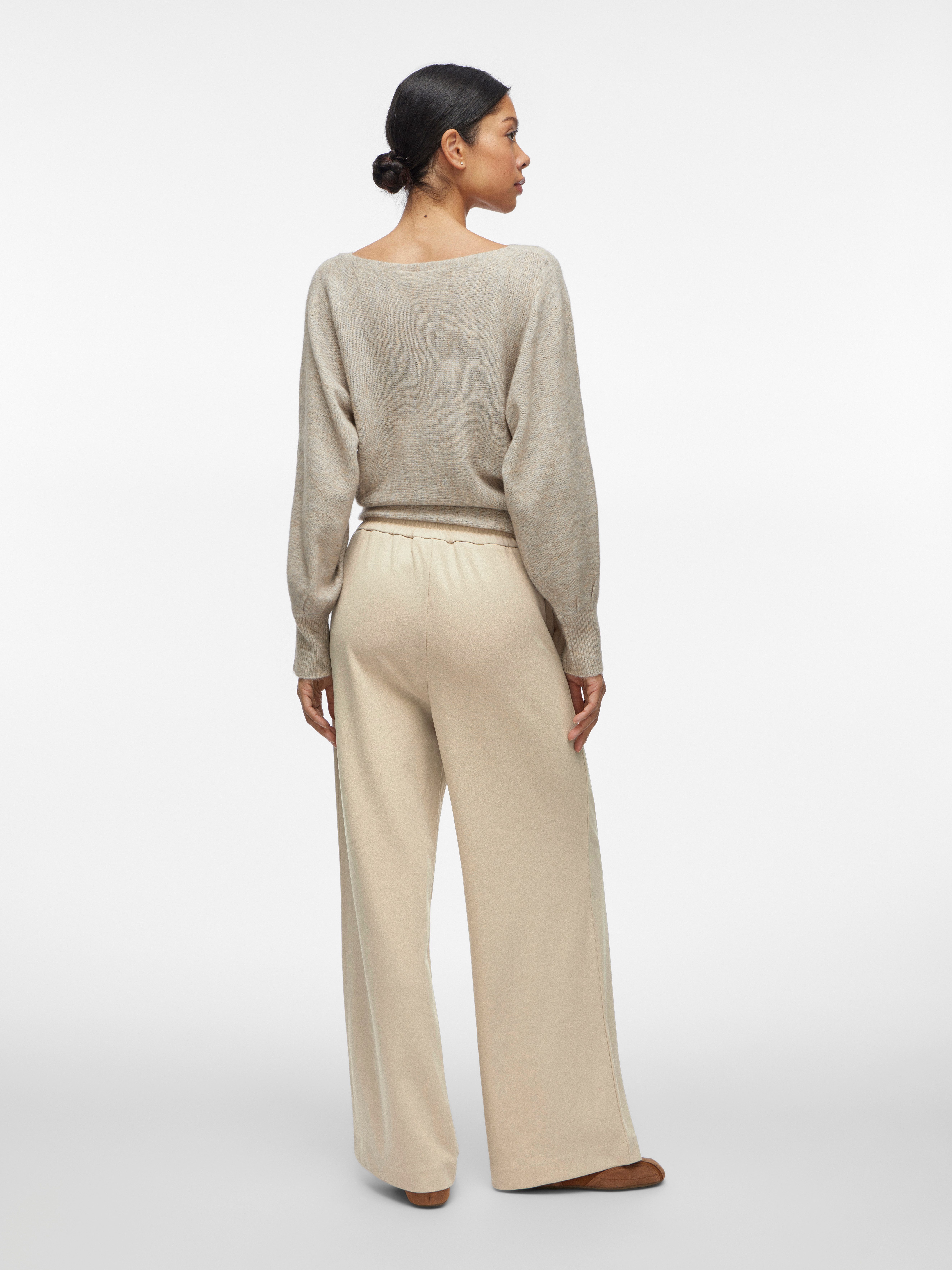 Vila Schlupfhose VICLUA HW WIDE PANTS-NOOS Materialmix