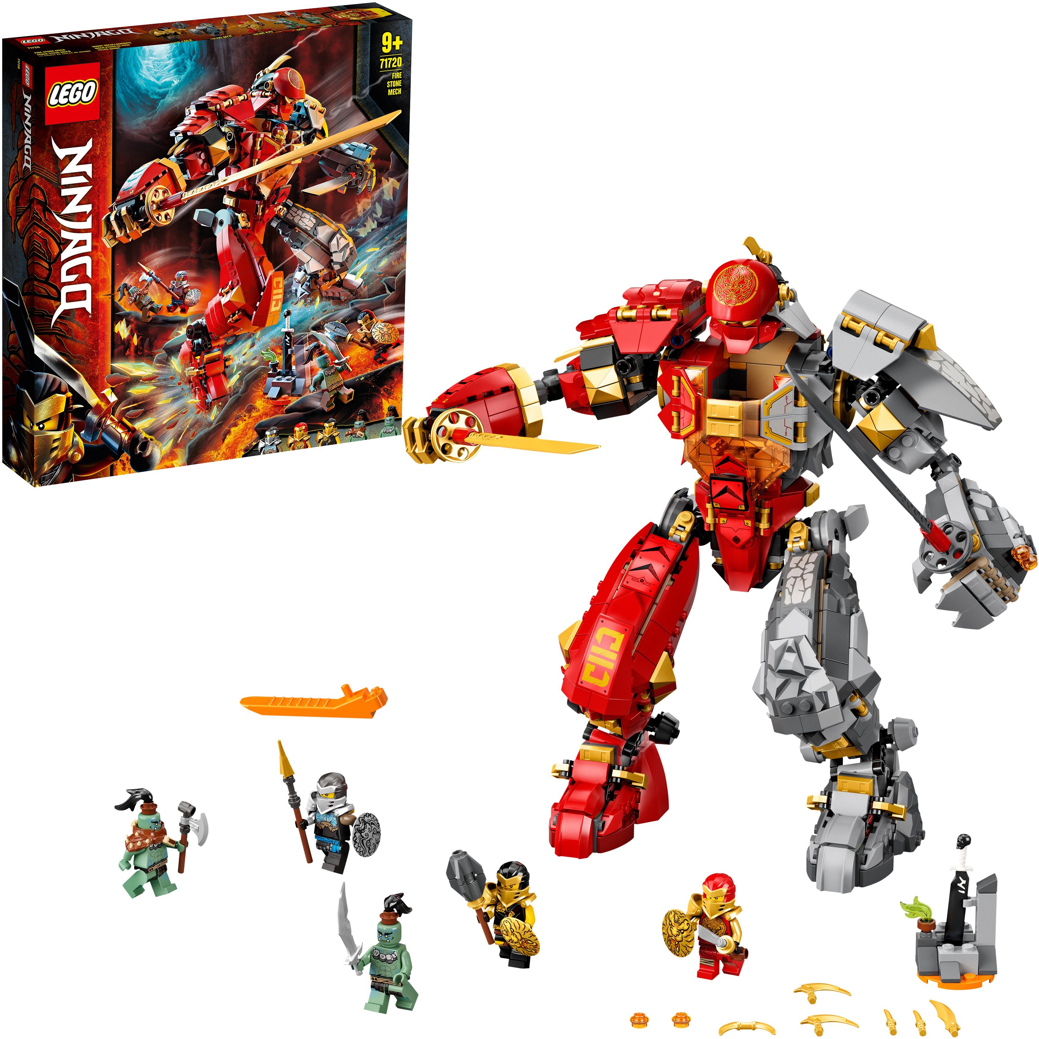 Image of LEGO 71720 Feuer-Stein-Mech Bausatz, Mehrfarbig