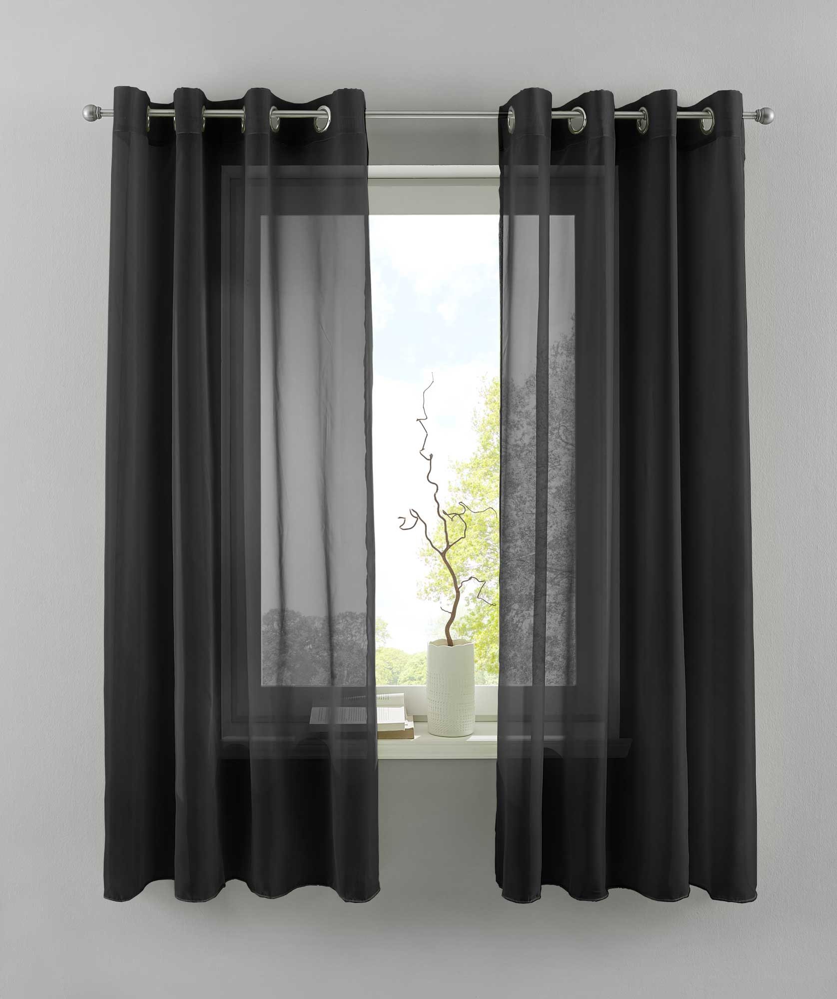 Gardinenbox Gardine, Ösen (2 St), transparent, günstig online kaufen