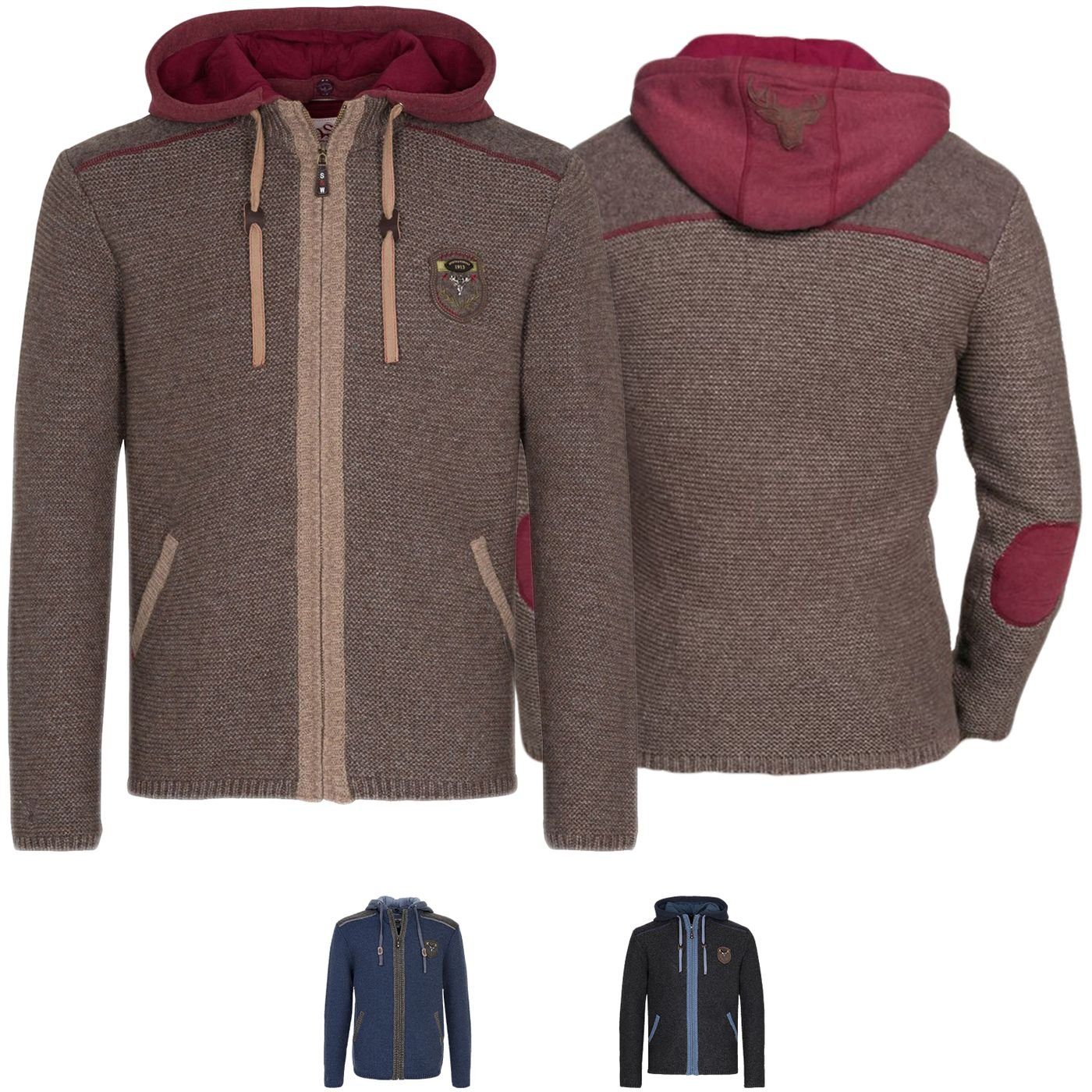 Trachtenstrickjacke Dakar 70 cm mit Sweater-Kapuze